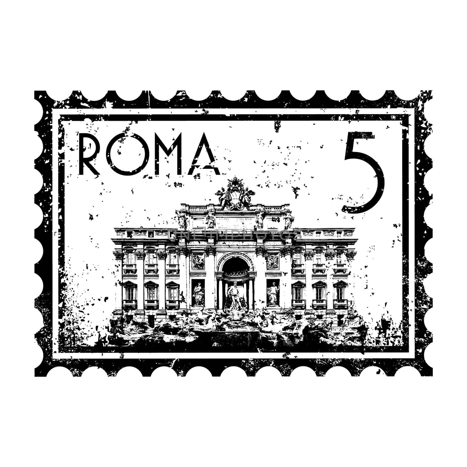 Vector illustration of single isolated Rome icon