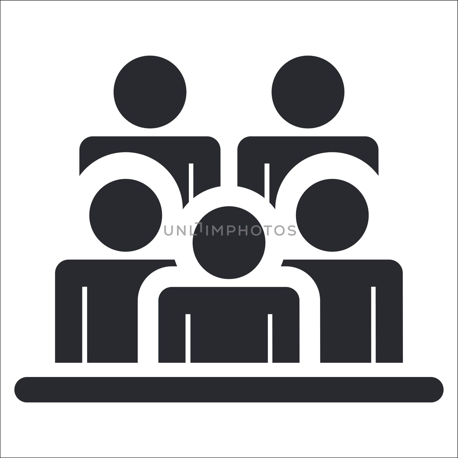Vector illustration of single isolated people icon