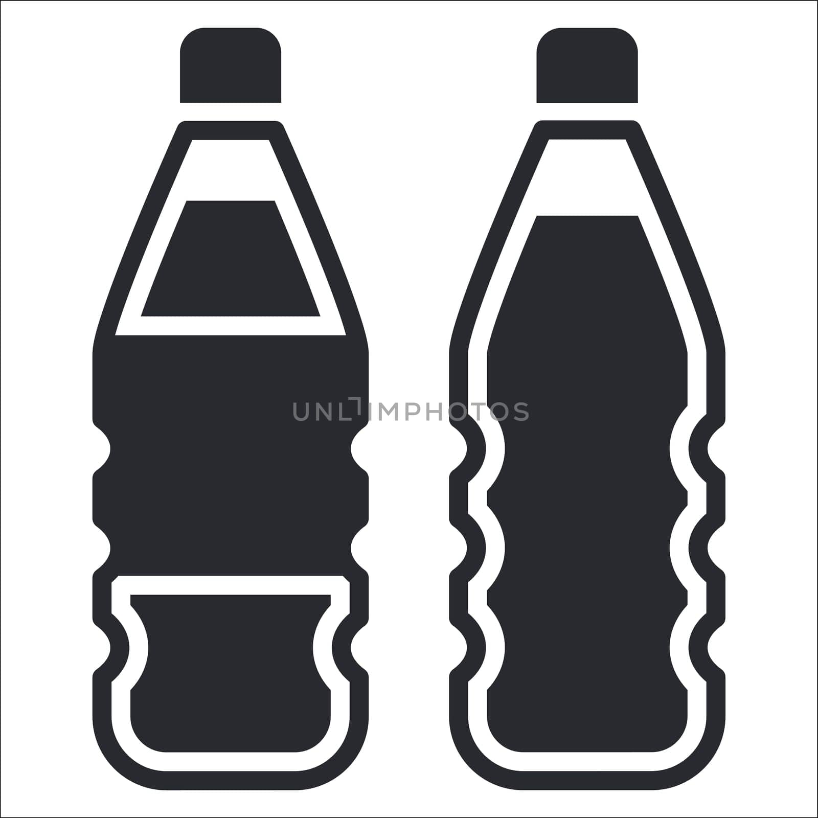 Vector illustration of single isolated bottle icon