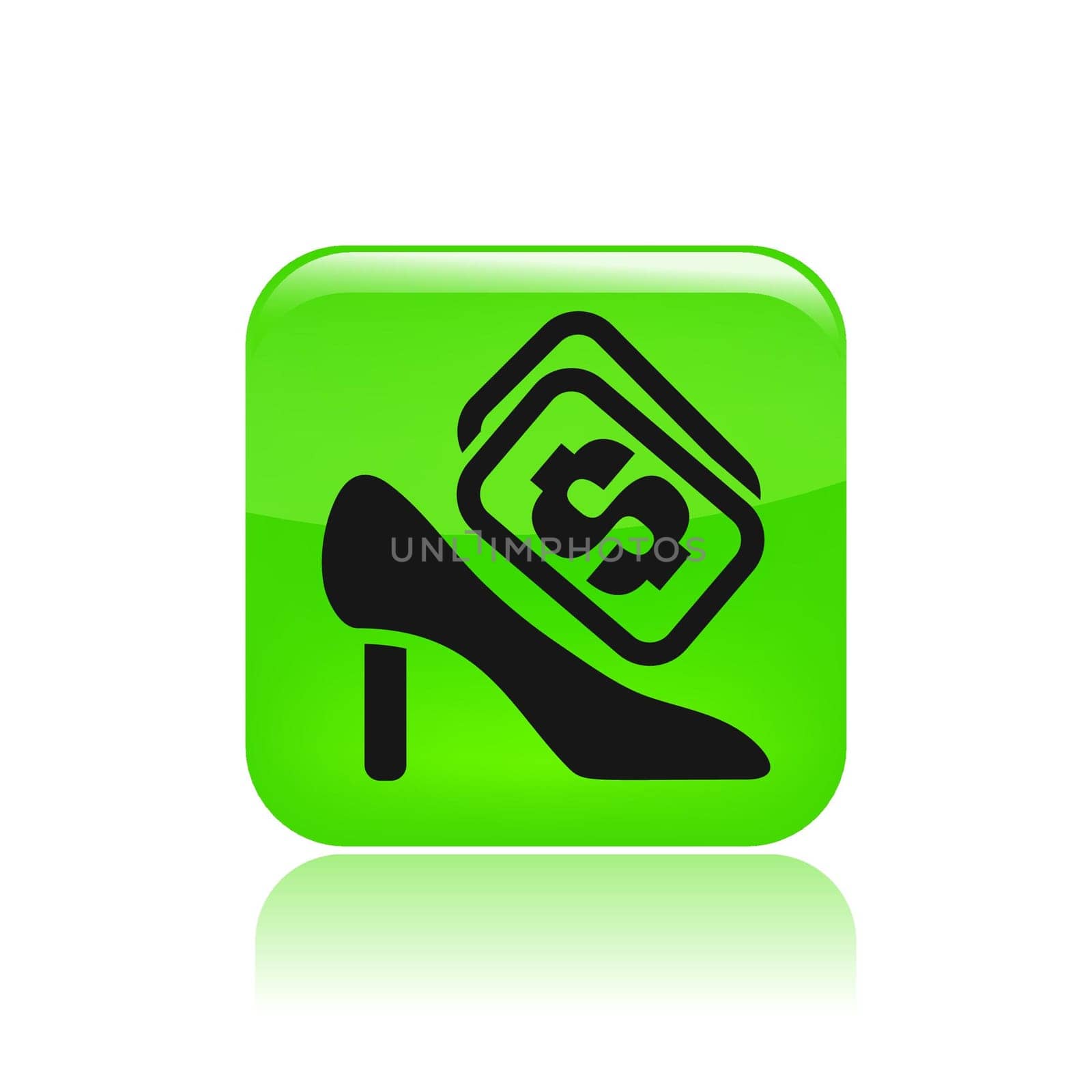 Vector illustration of single isolated shoe icon