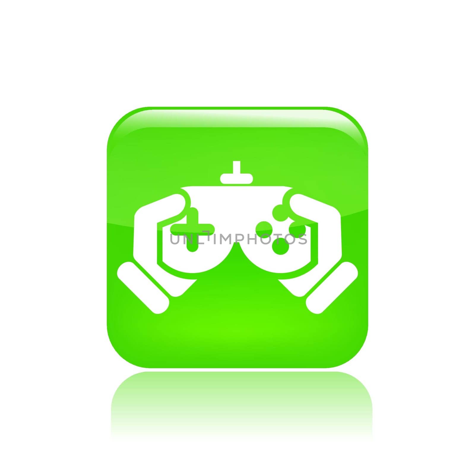 Vector illustration of single isolated videogame icon