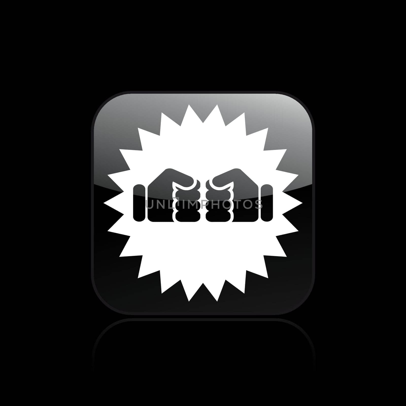 Vector illustration of single isolated boxing icon