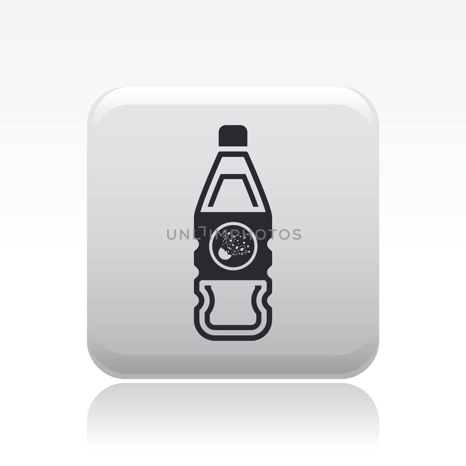 Vector illustration of single isolated danger bottle icon