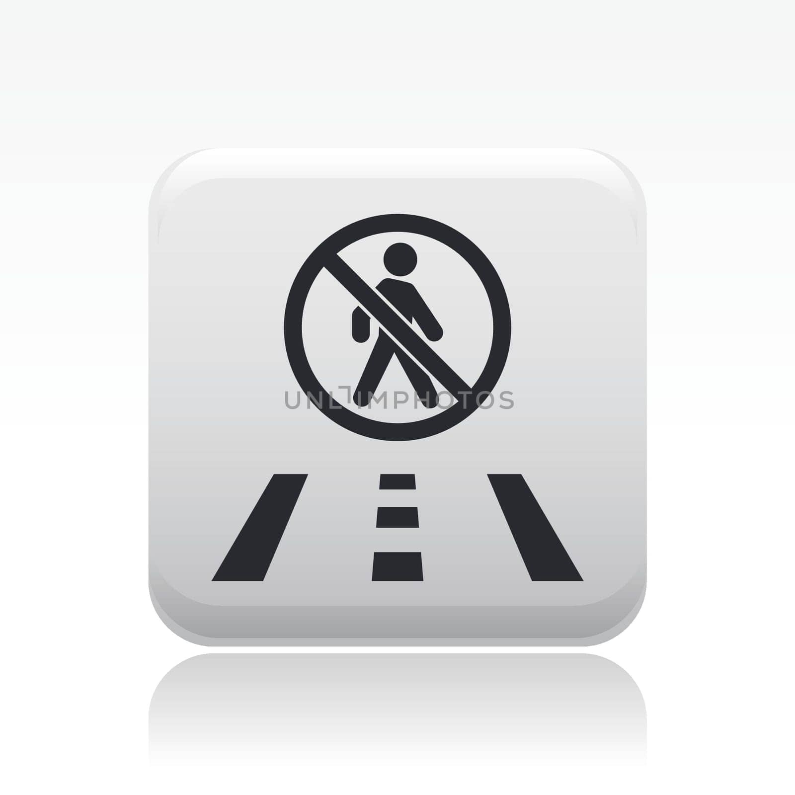 Vector illustration of single isolated road icon