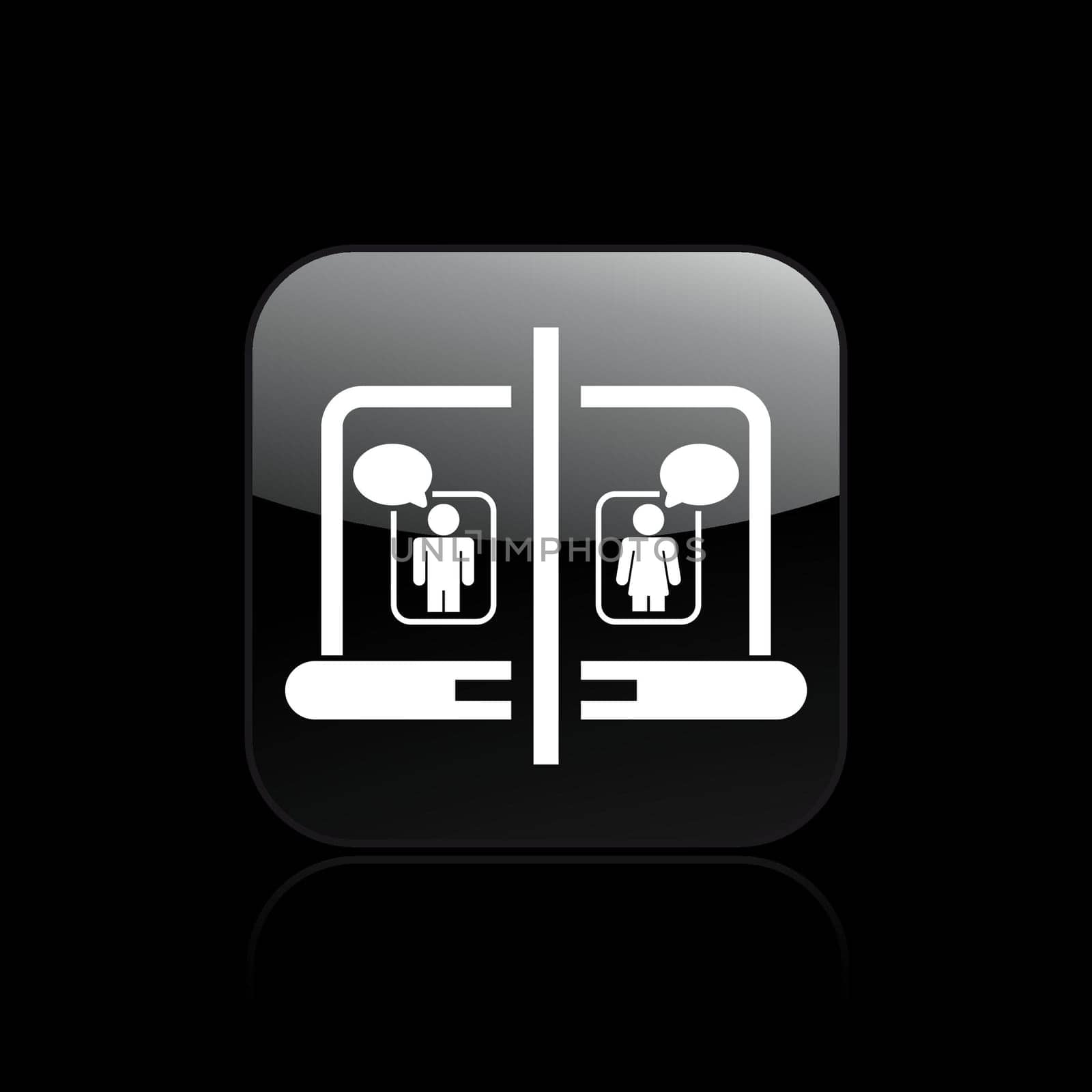Vector illustration of single isolated chat icon