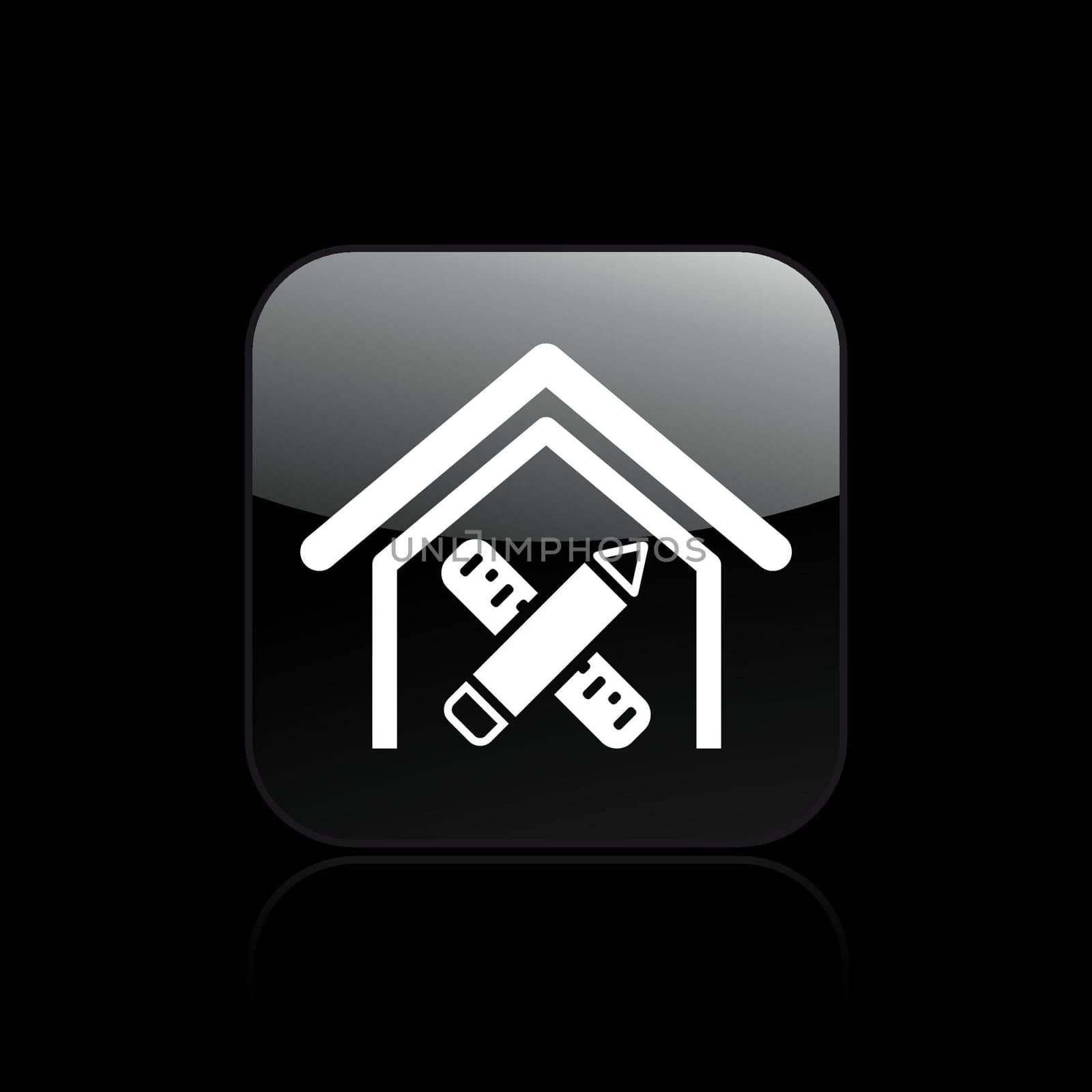 Vector illustration of single isolated pencil icon