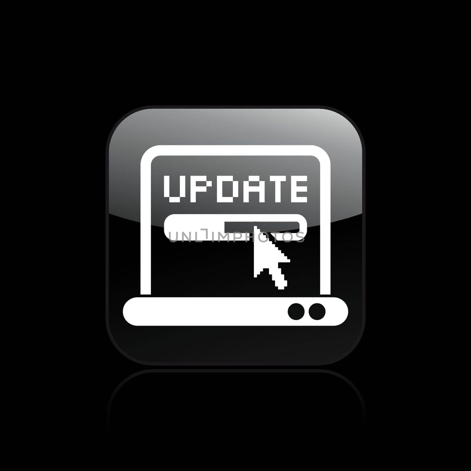 Vector illustration of single isolated update icon