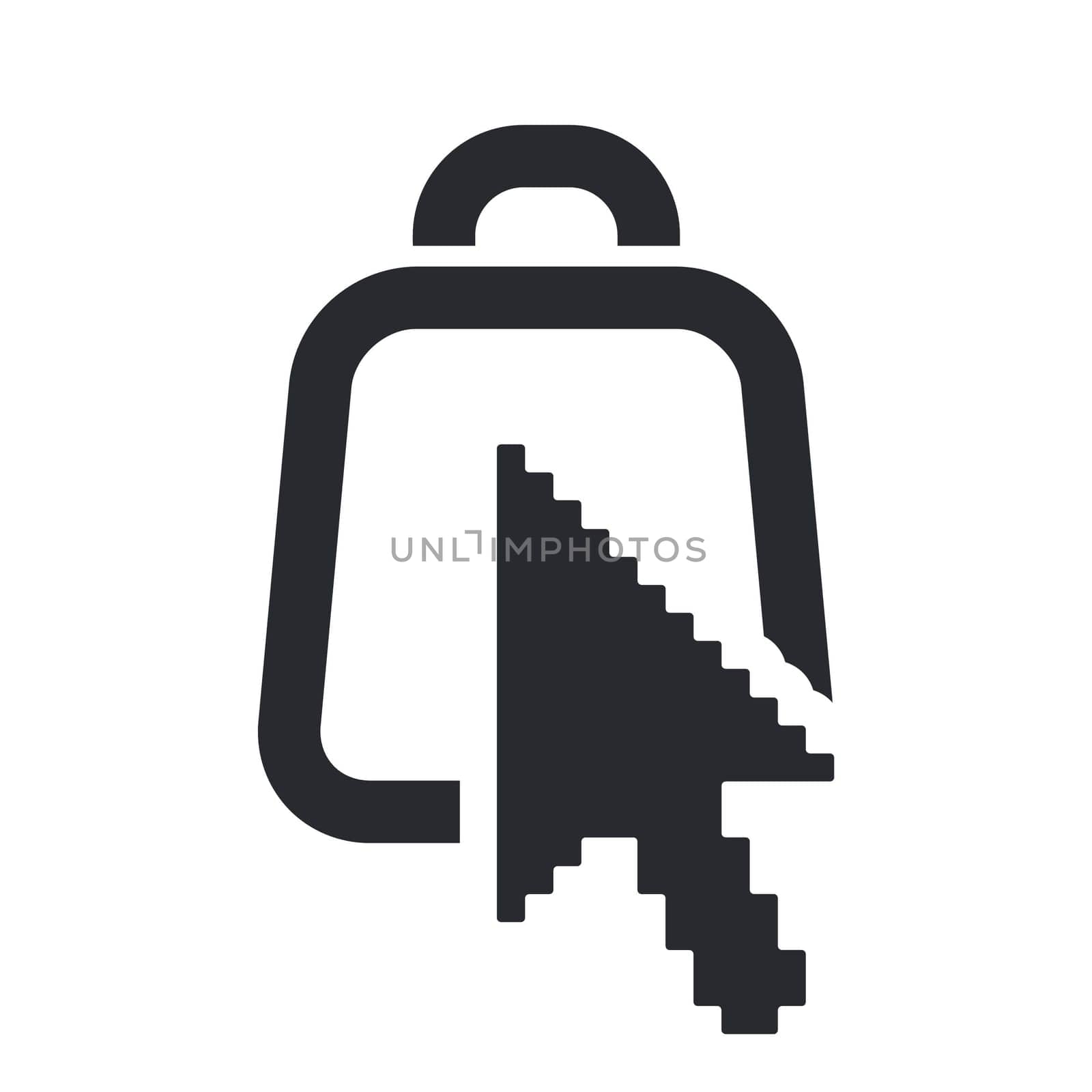 Vector illustration of single isolated bag icon