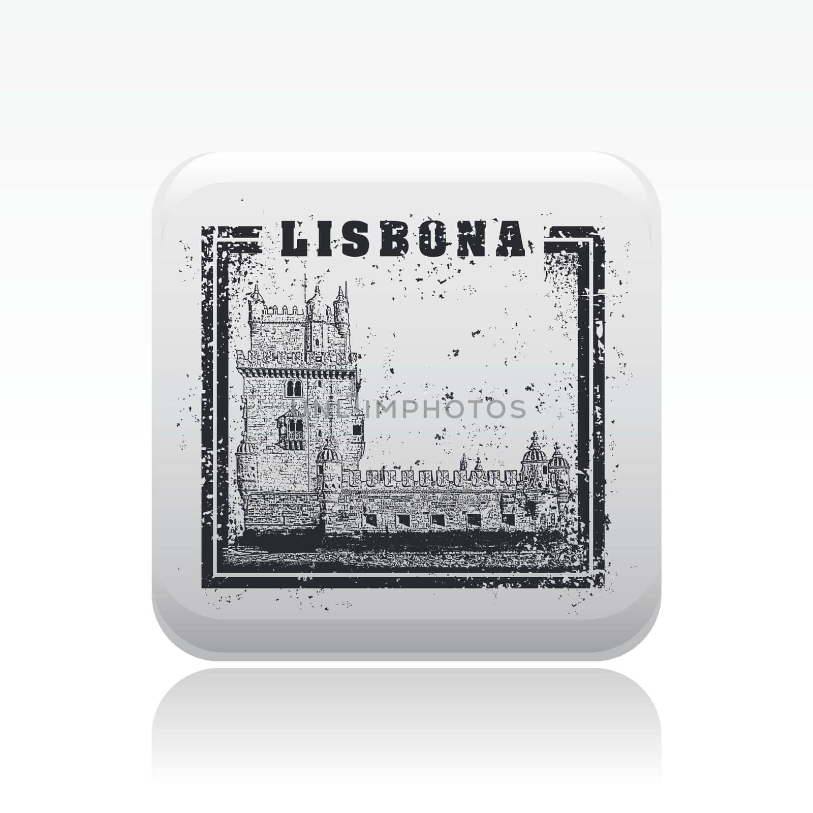 Vector illustration of single isolated Lisbona icon
