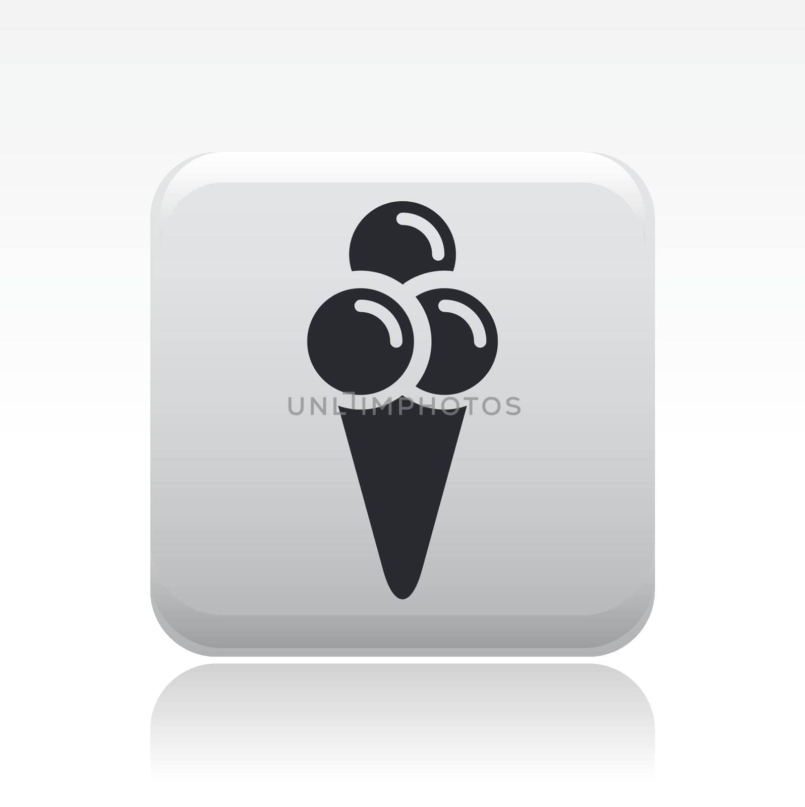 Vector illustration of single isolated ice cream icon