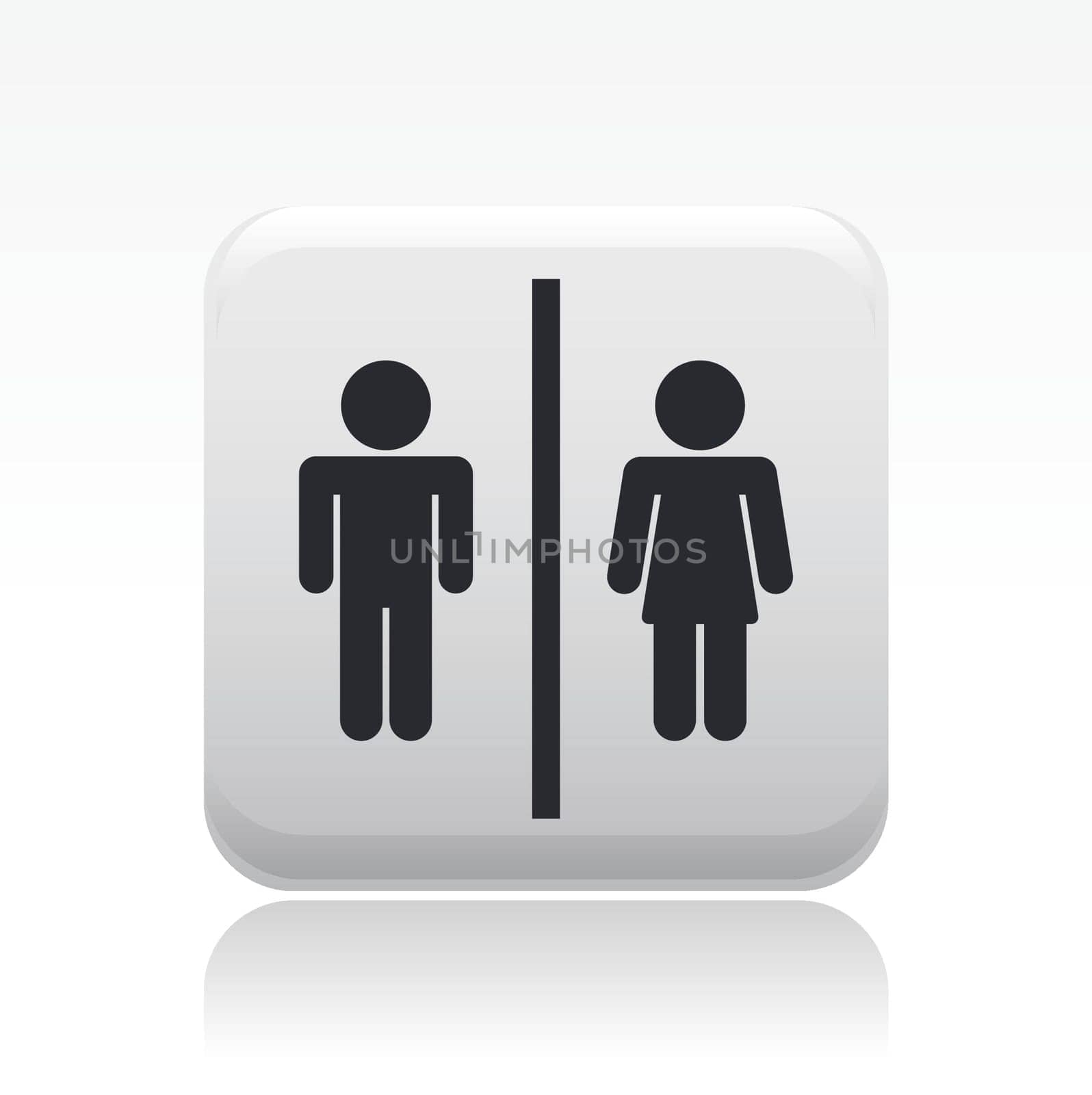 Vector illustration of single isolated WC icon