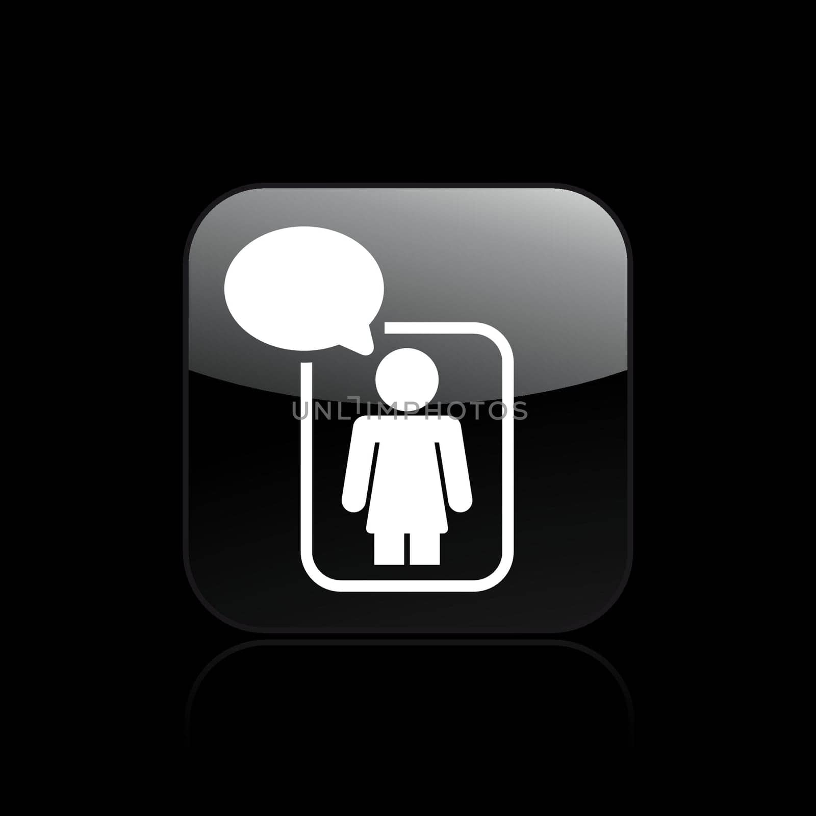 Vector illustration of single isolated chat icon