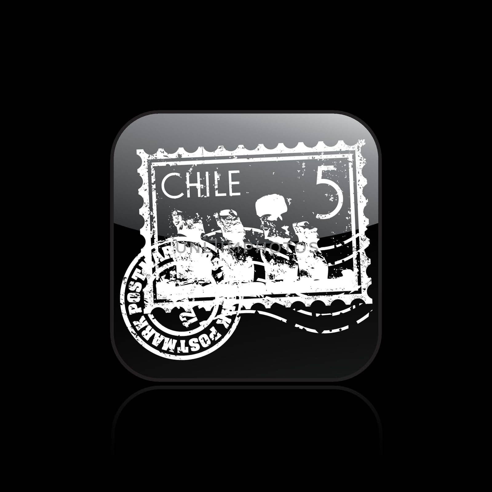 Vector illustration of single isolated Chile icon