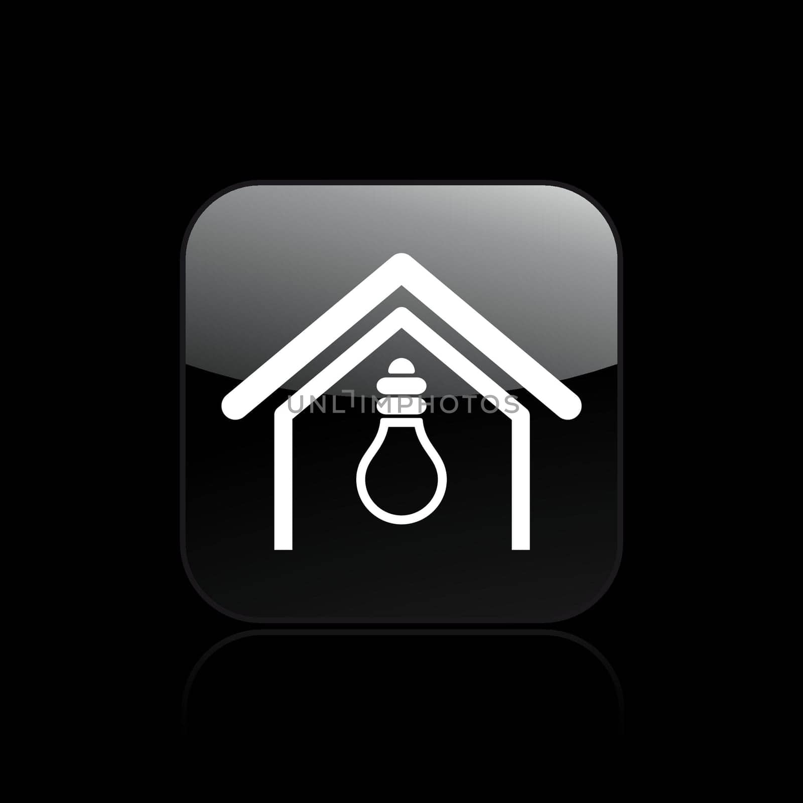 Vector illustration of single isolated light bulb icon