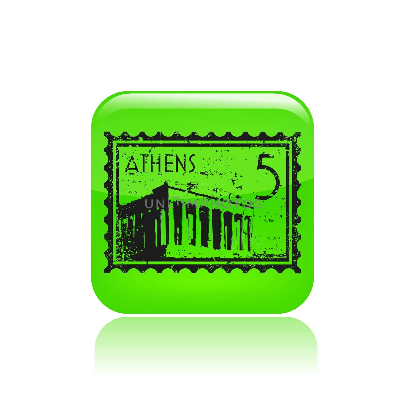 Vector illustration of single isolated athenian icon