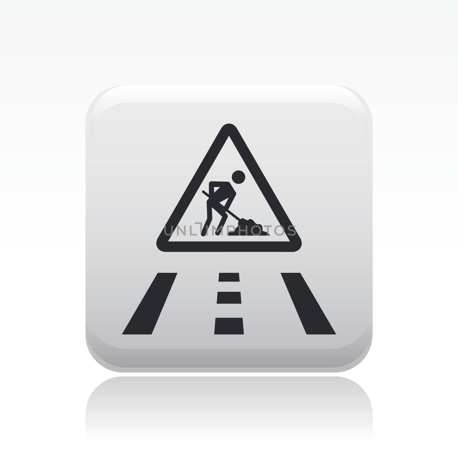 Vector illustration of single isolated work in progress icon