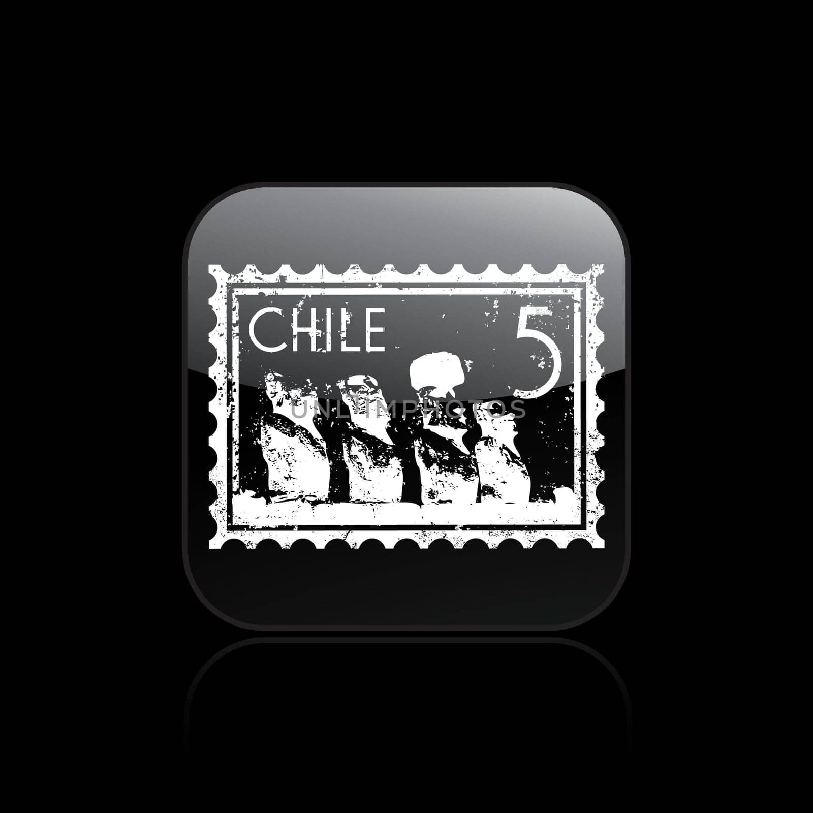 Vector illustration of single isolated Chile icon