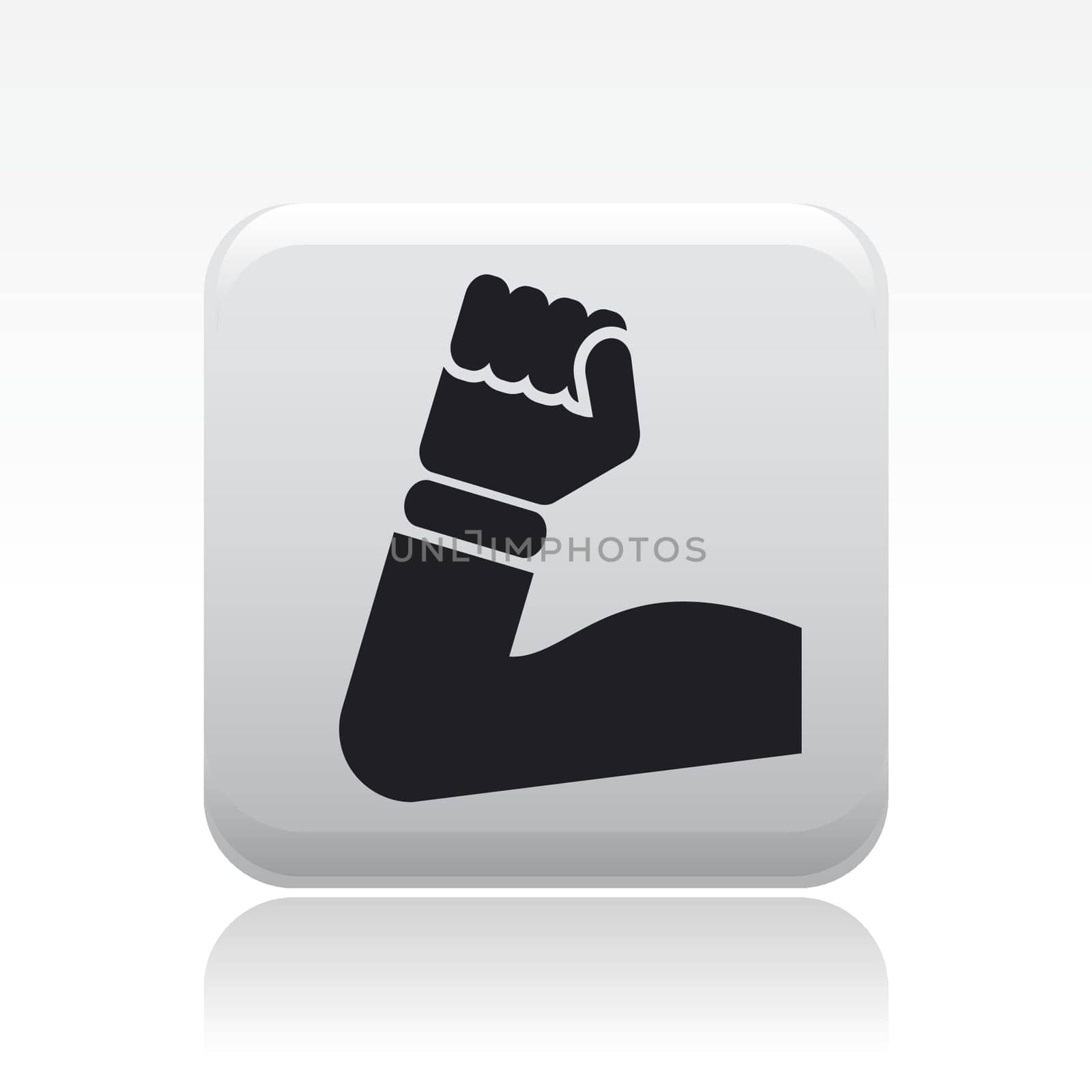 Vector illustration of single isolated muscle icon