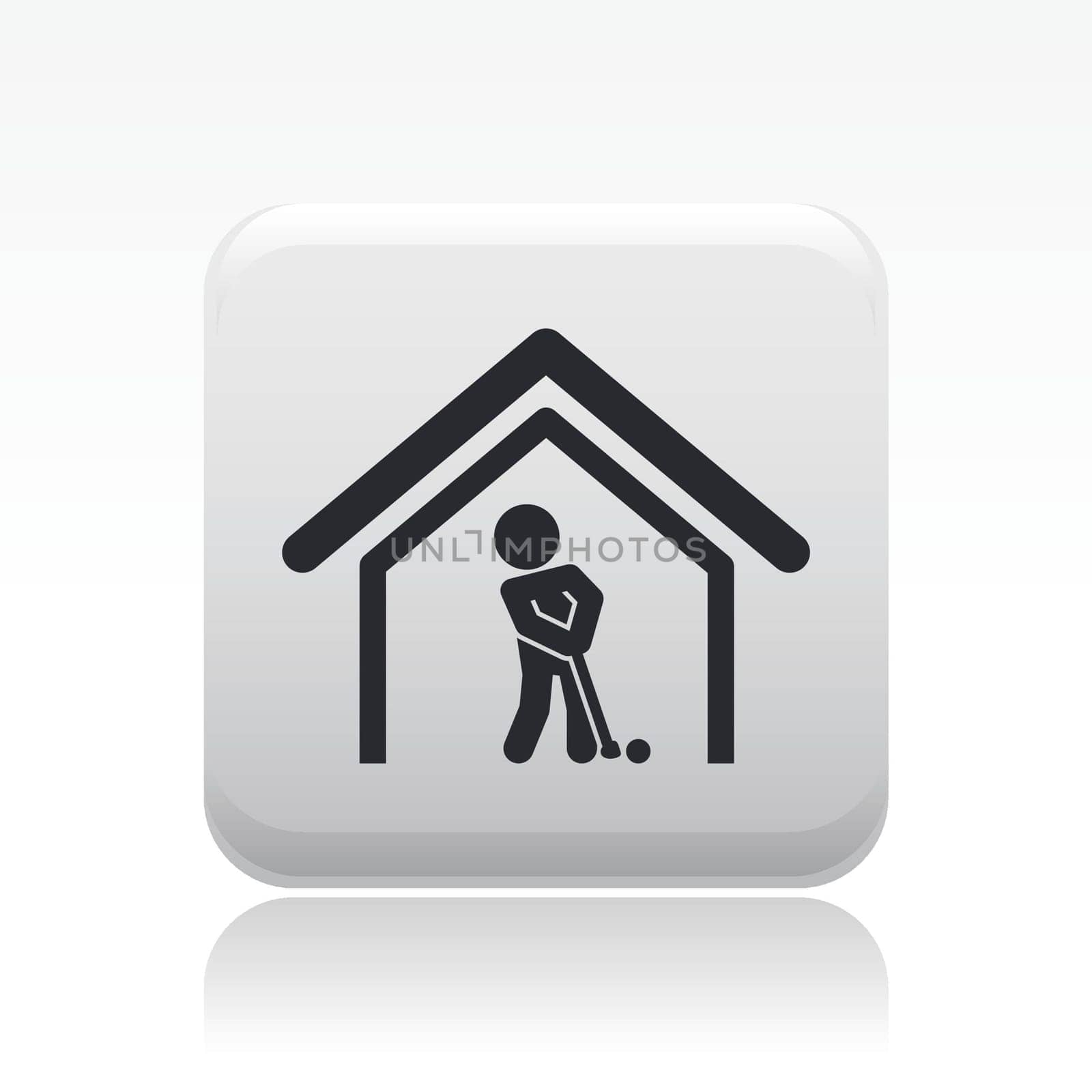 Vector illustration of single isolated golf icon