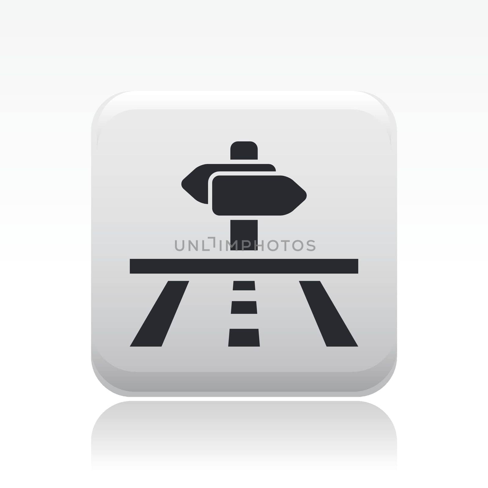 Vector illustration of single isolated direction icon