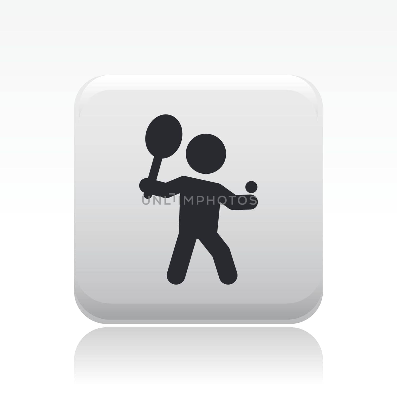Vector illustration of single isolated tennis icon