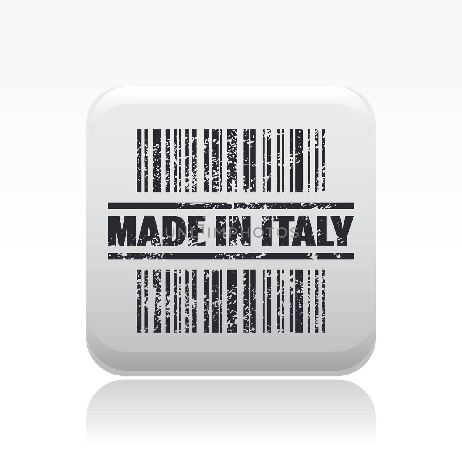 Vector illustration of single isolated made in Italy icon
