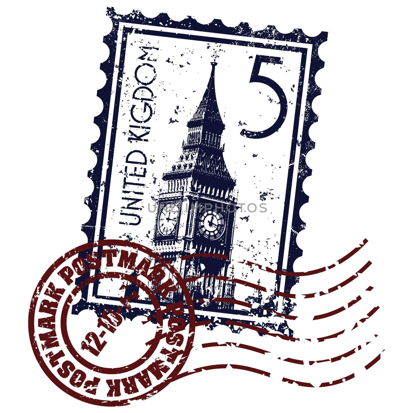 Vector illustration of single isolated UK icon