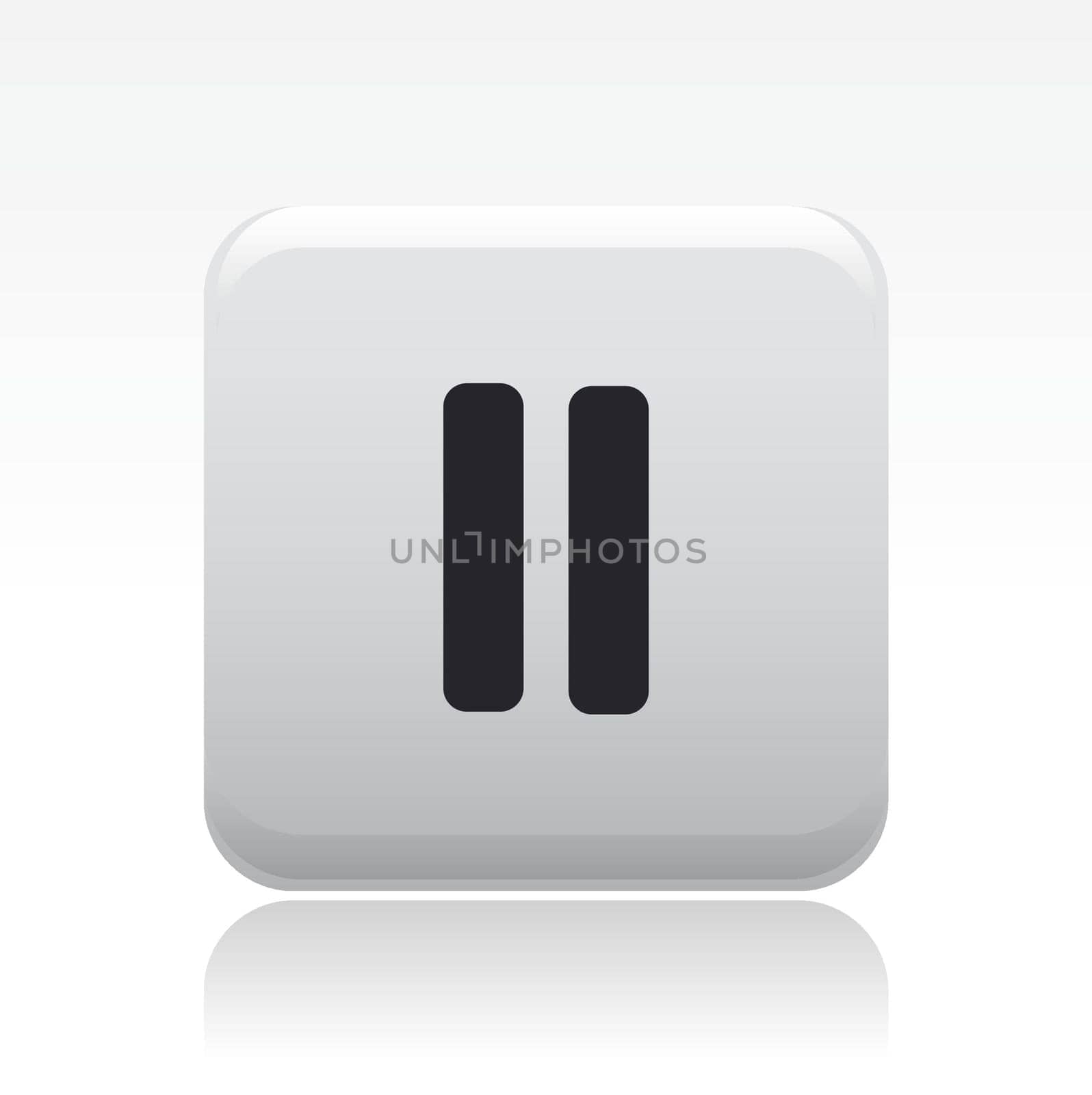 Vector illustration of single isolated pause icon