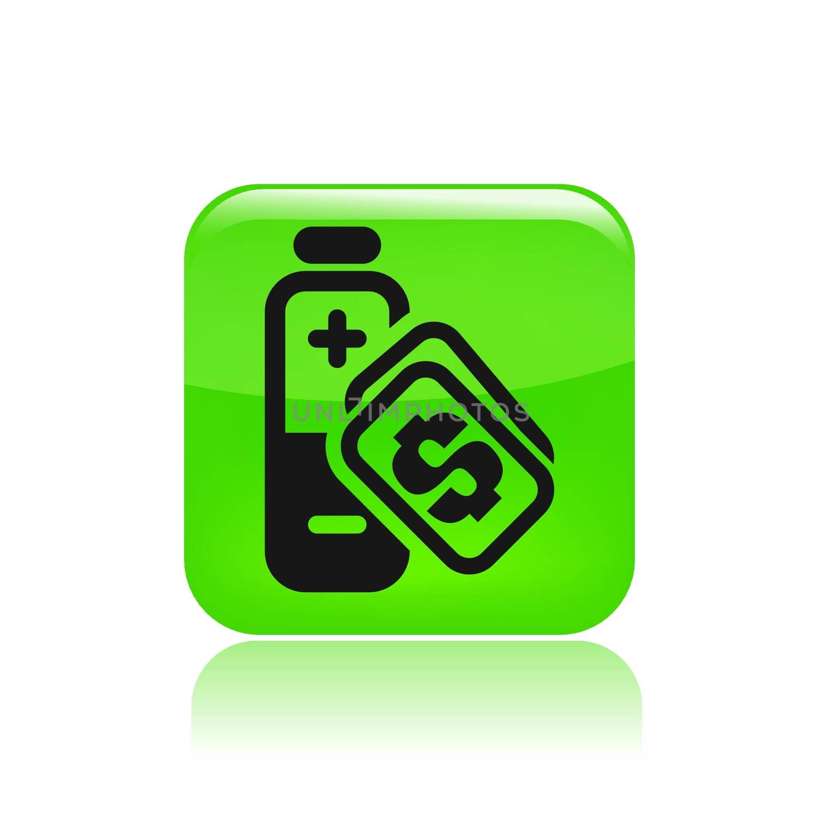 Vector illustration of single isolated energy cost icon