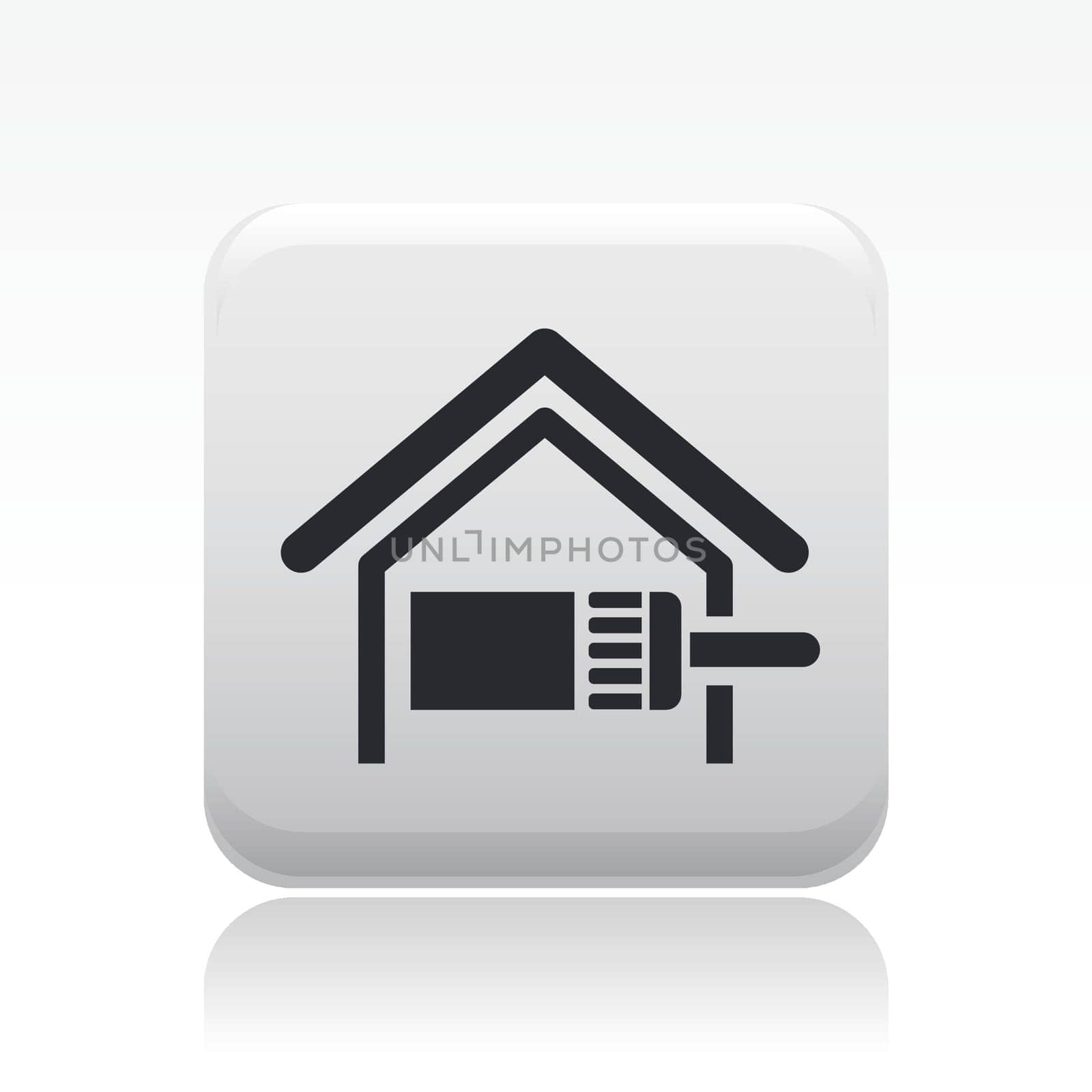 Vector illustration of single isolated paint home icon