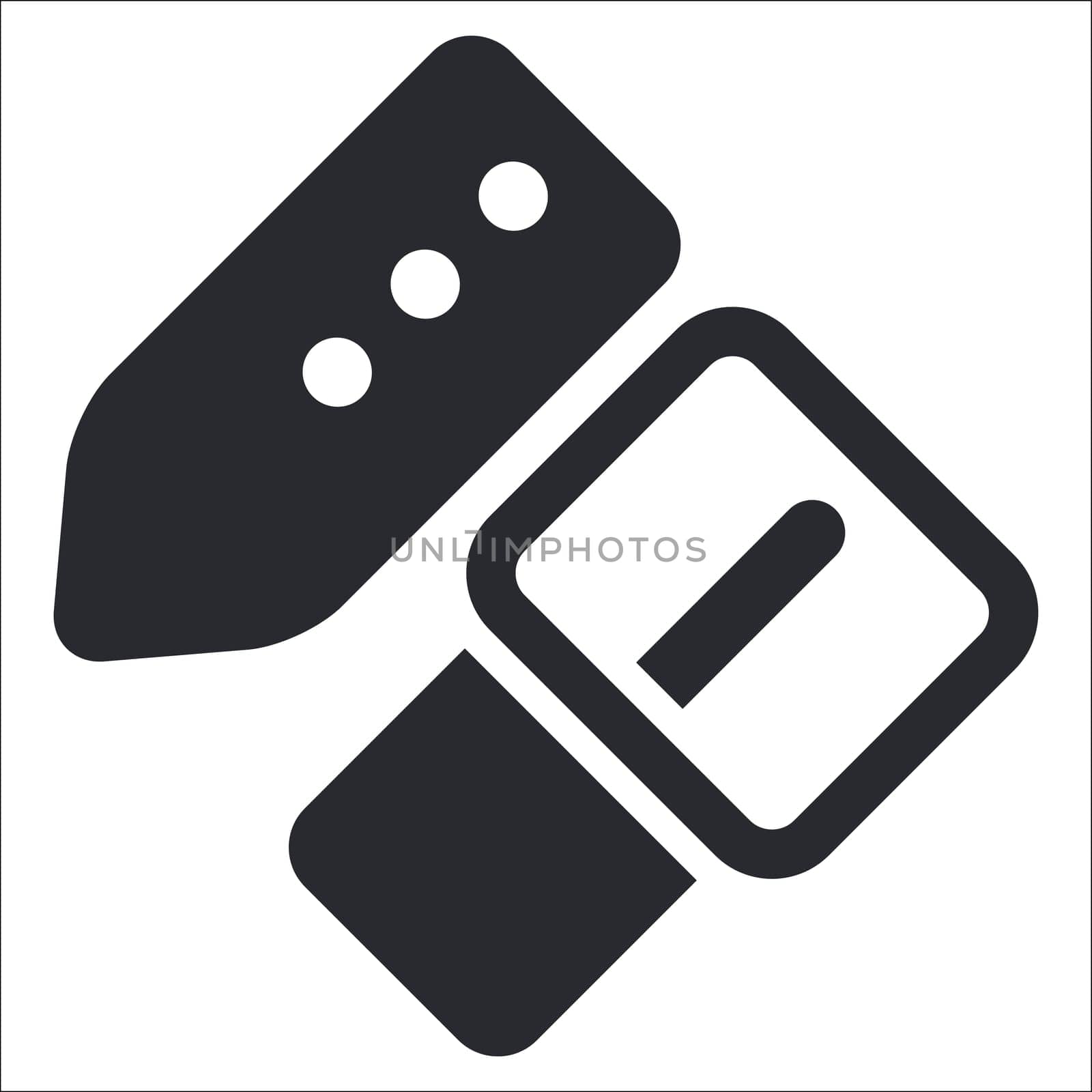 Vector illustration of single isolated belt icon