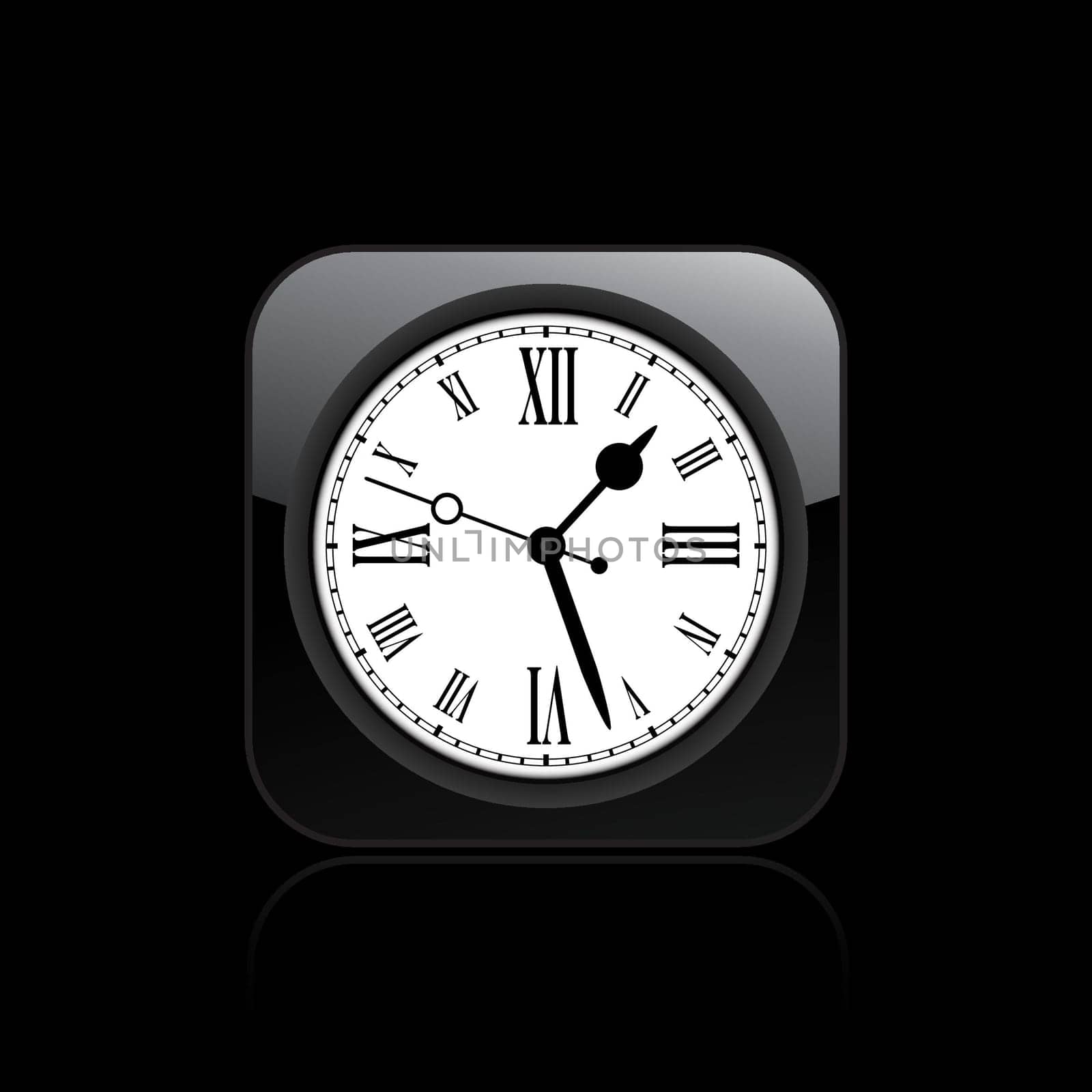 Vector illustration of single isolated clock icon