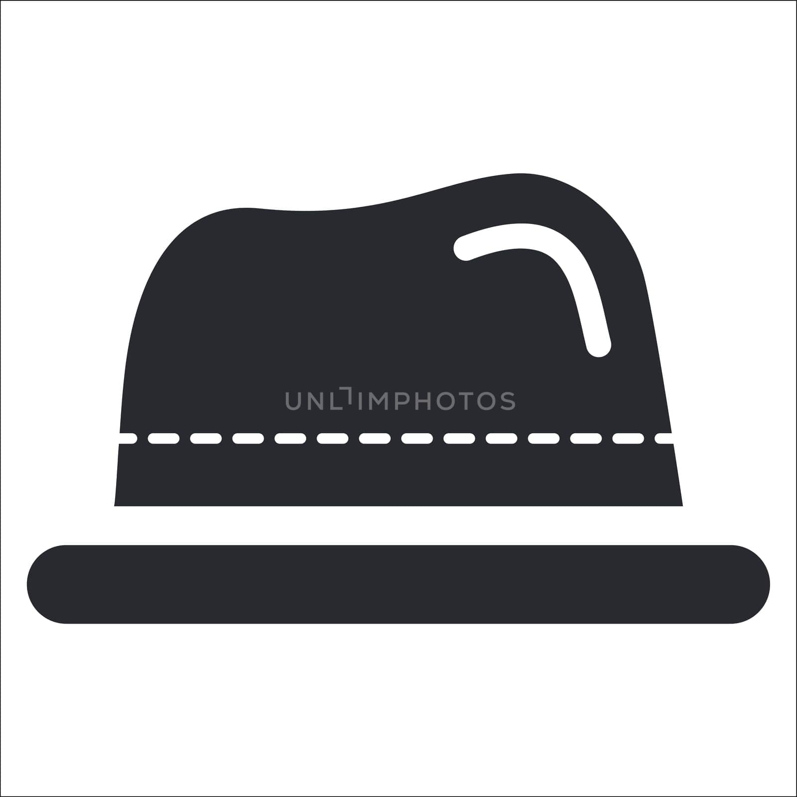 Vector illustration of single isolated hat icon