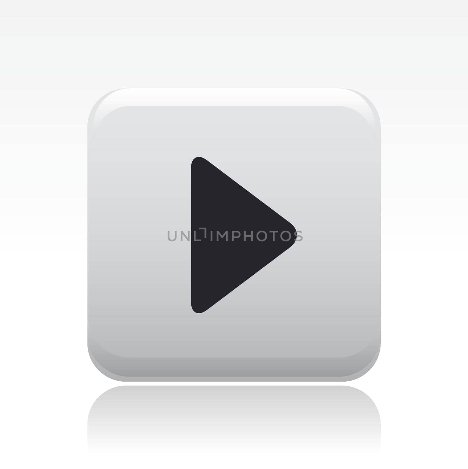 Vector illustration of single isolated play icon