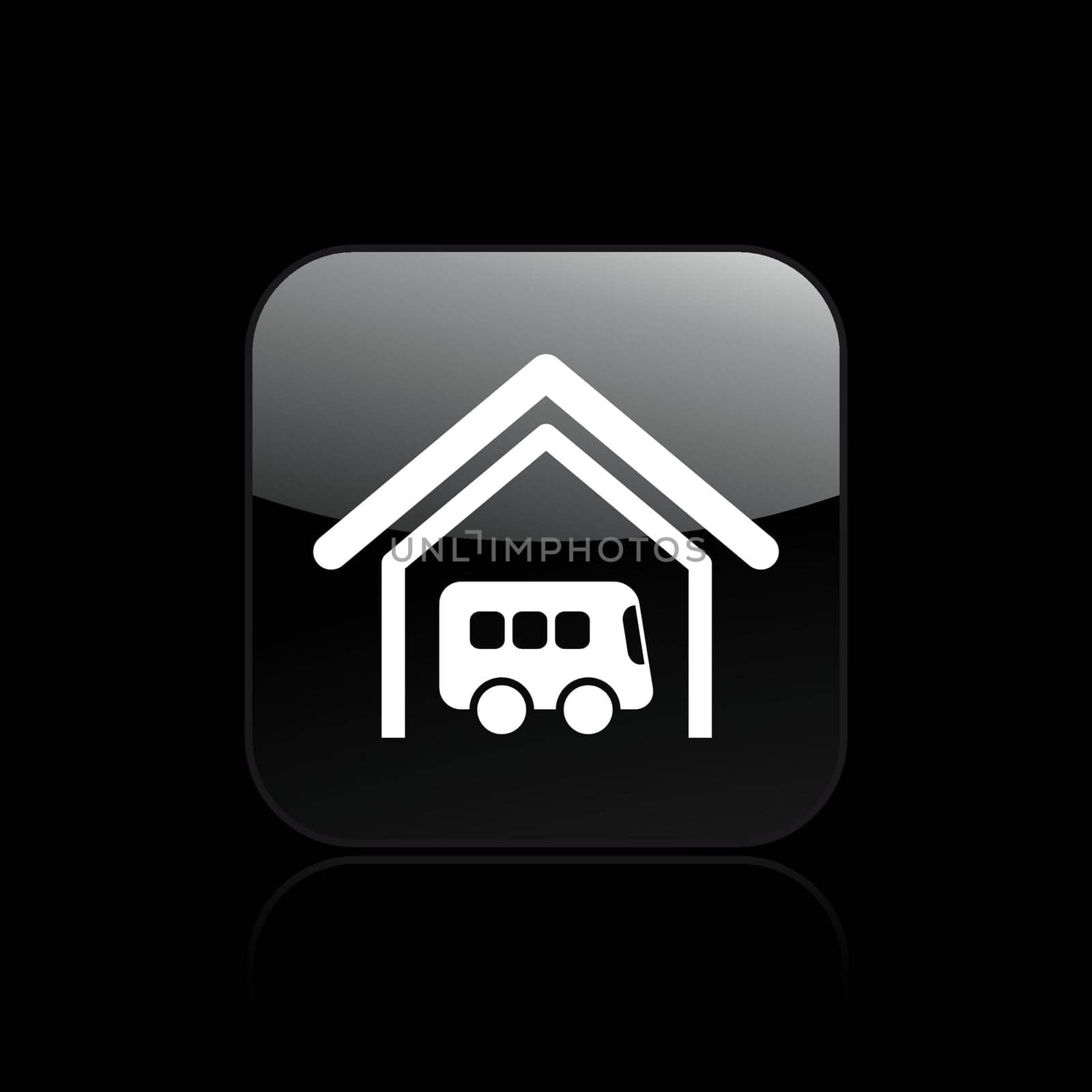 Vector illustration of single isolated bus icon