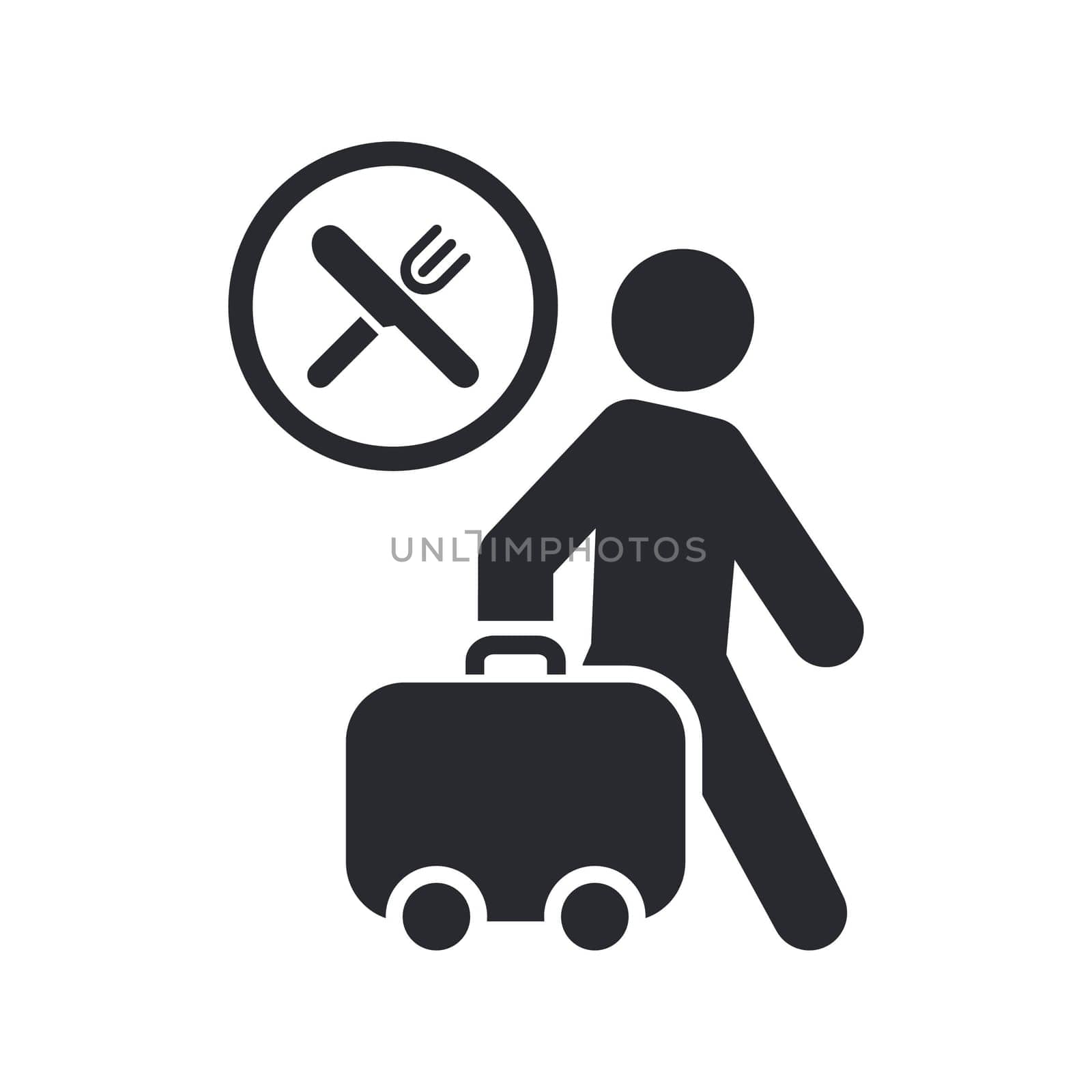 Vector illustration of single isolated food travel icon