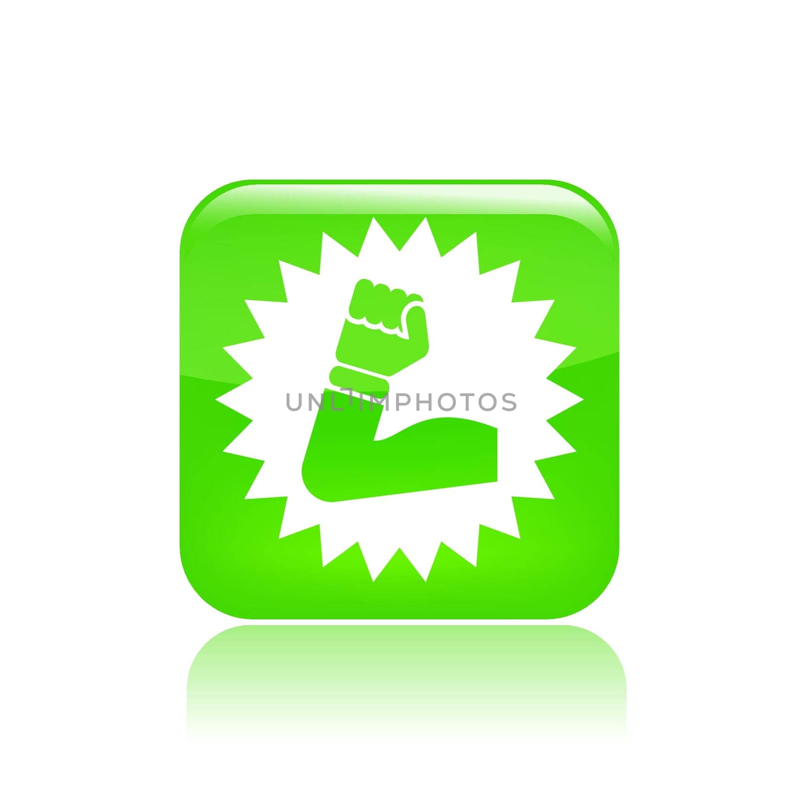 Vector illustration of single isolated muscle icon