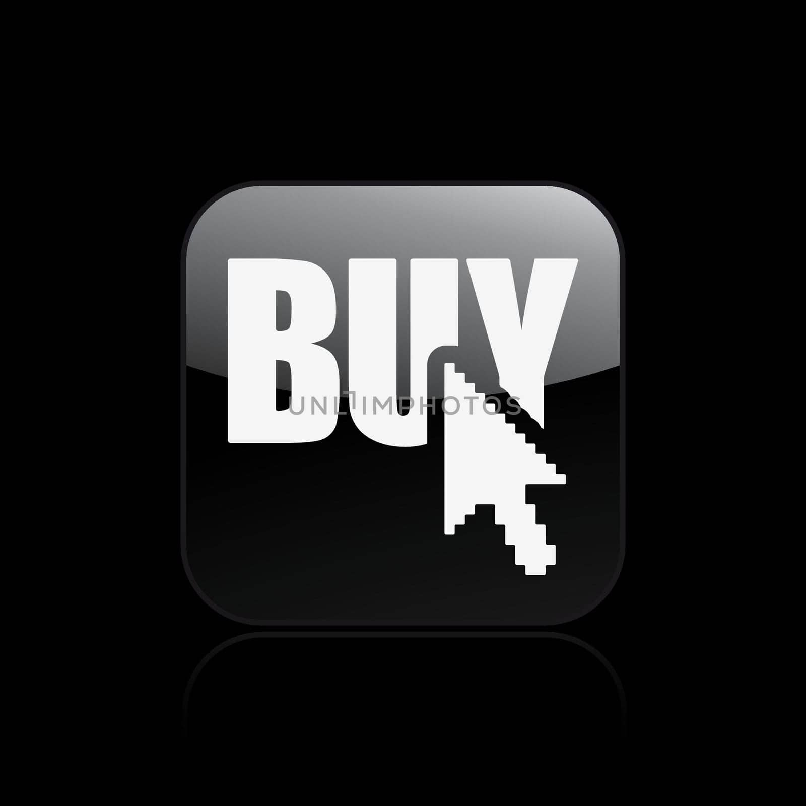 Vector illustration of single isolated buy button icon