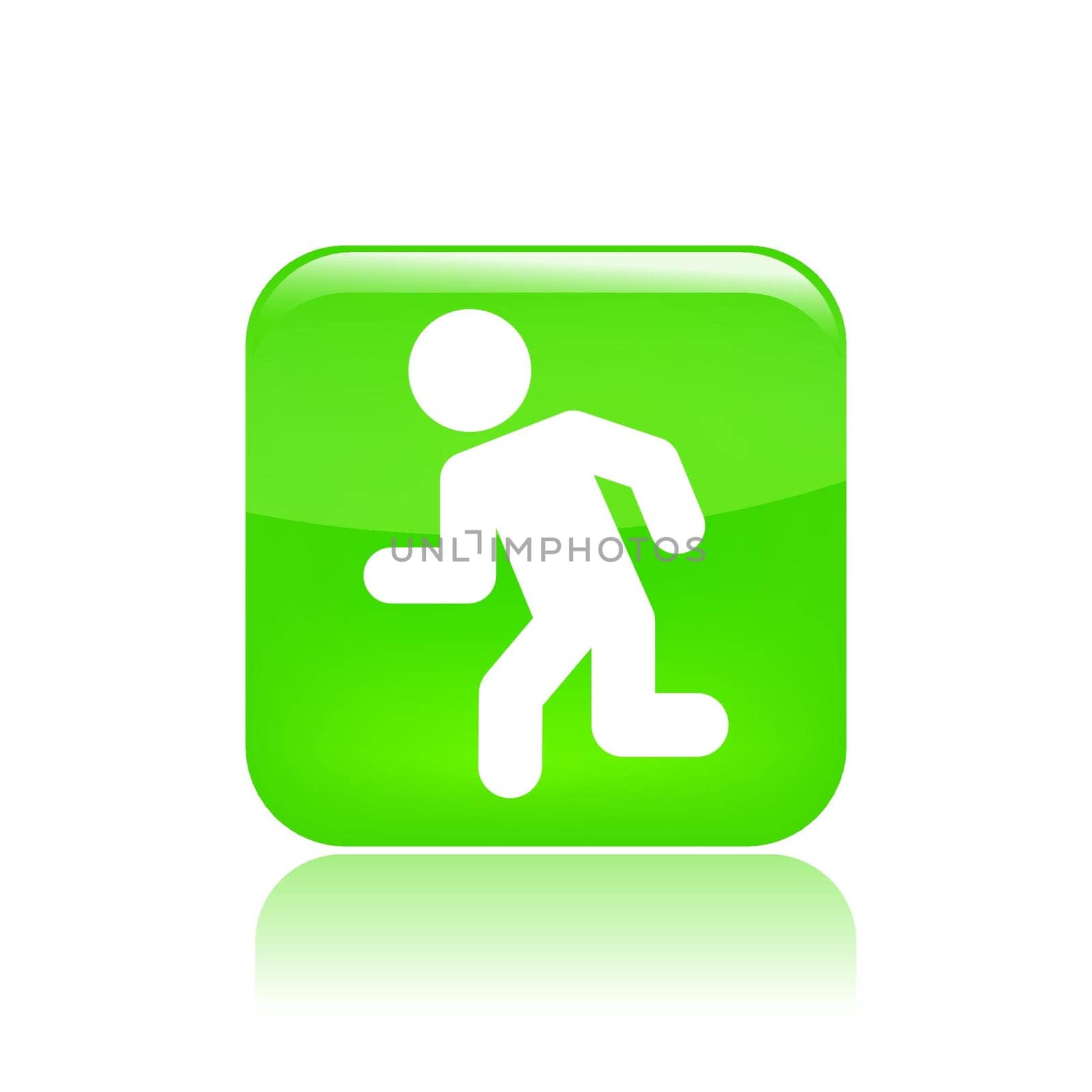 Vector illustration of single isolated exit security icon
