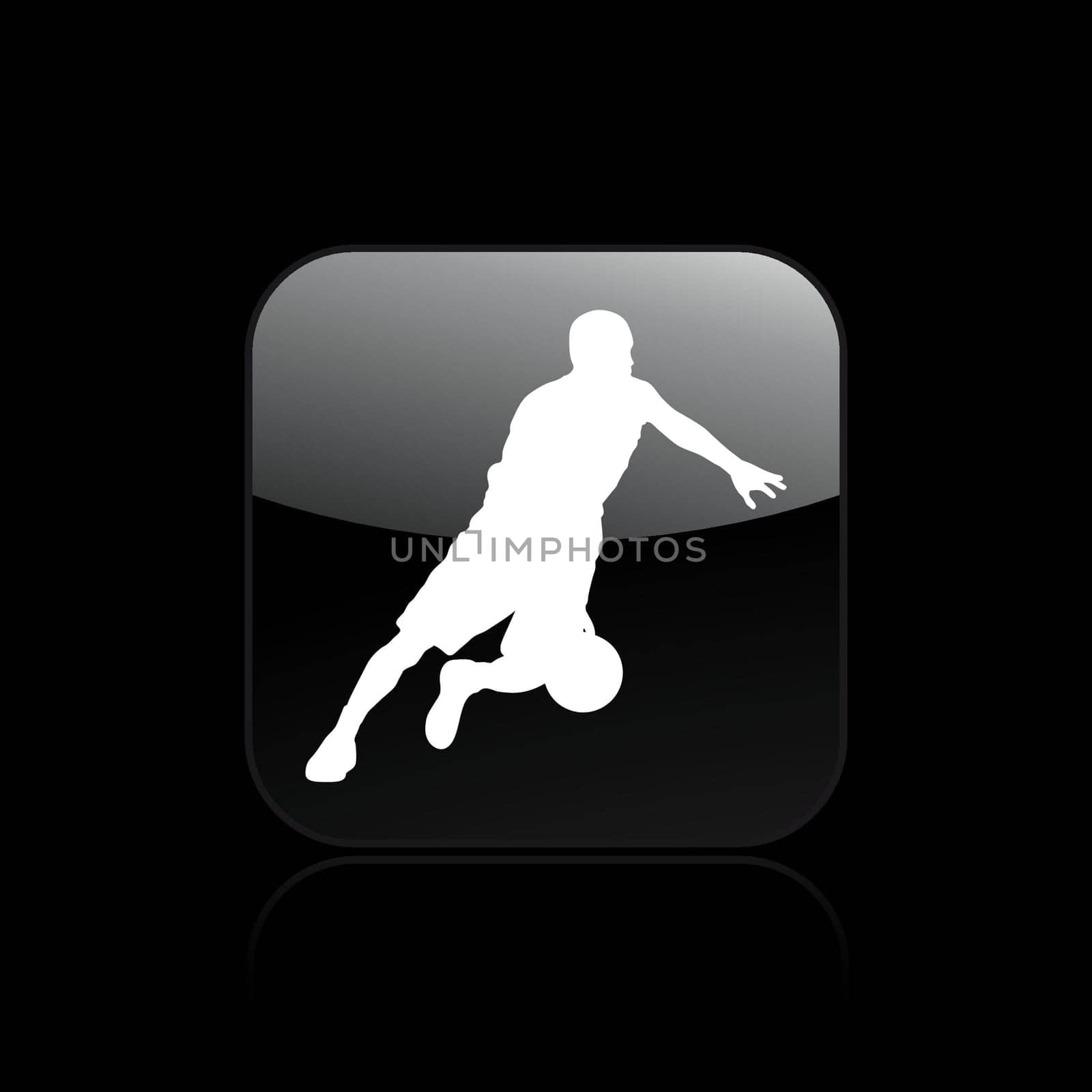 Vector illustration of single isolated basketball icon