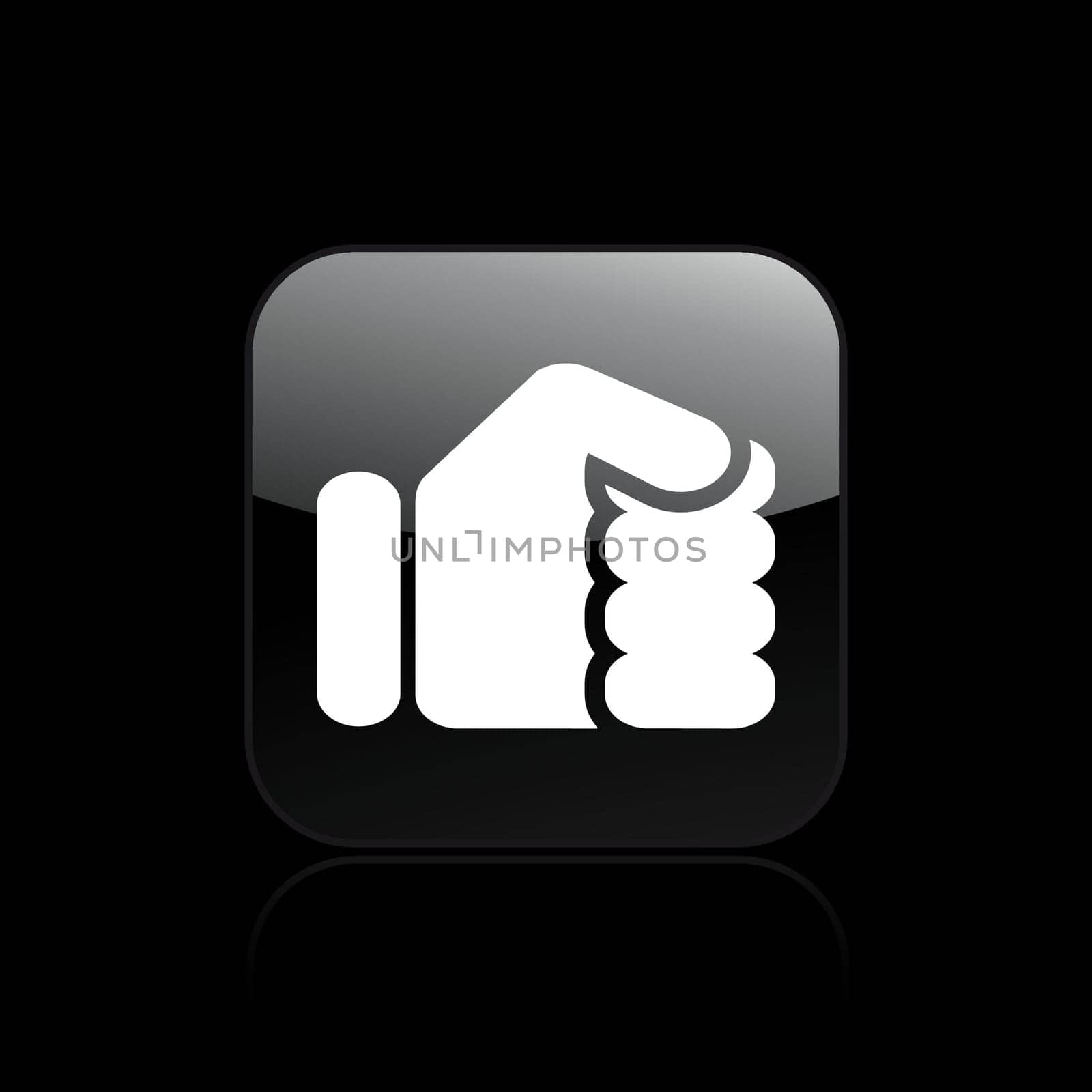Vector illustration of single isolated fist icon