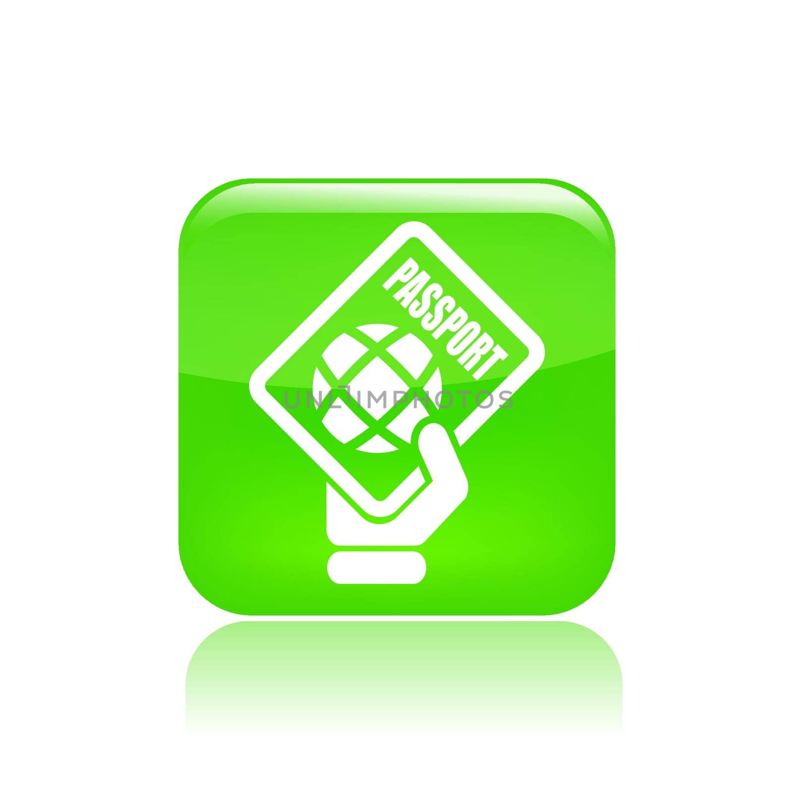 Vector illustration of single isolated passport icon