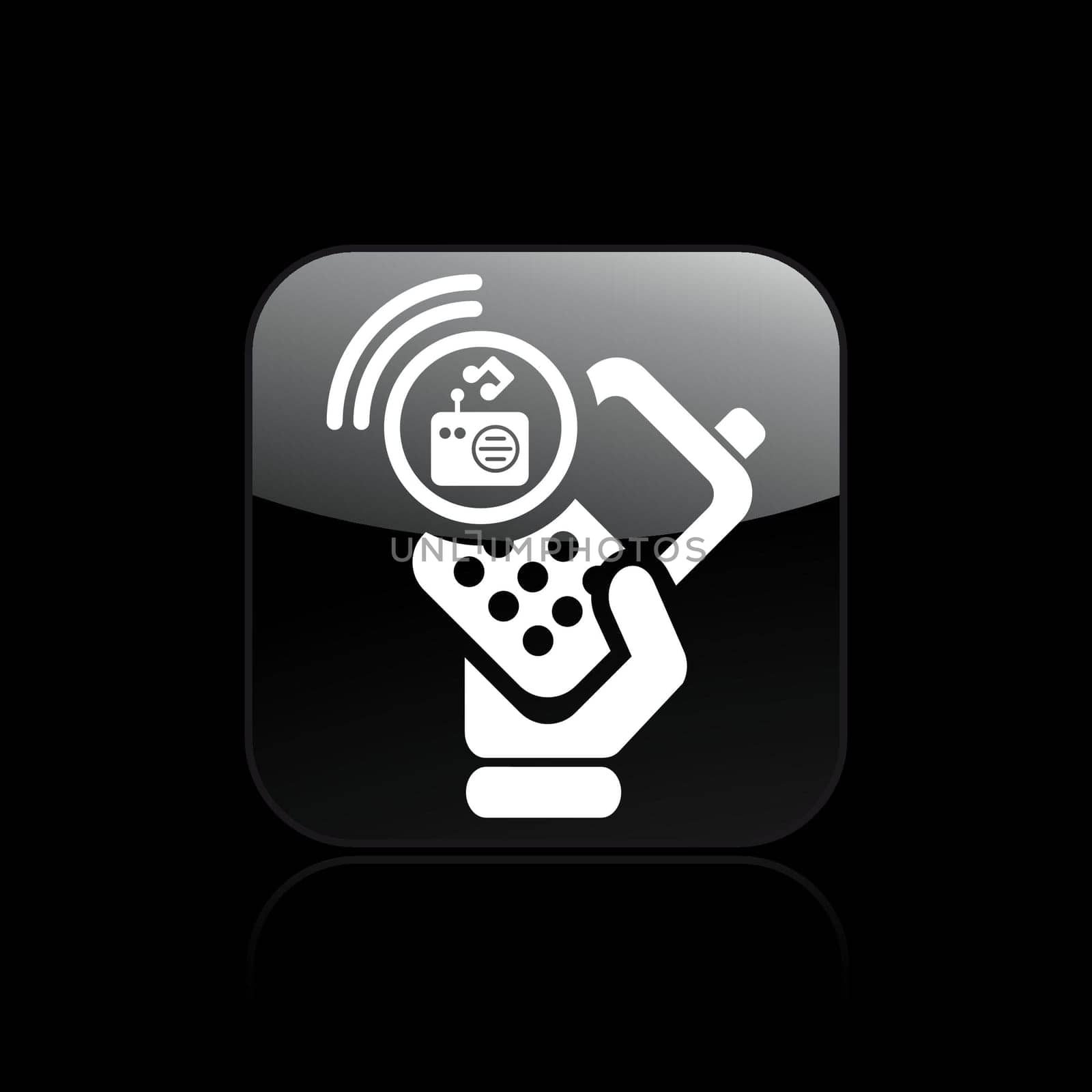 Vector illustration of single isolated phone radio icon