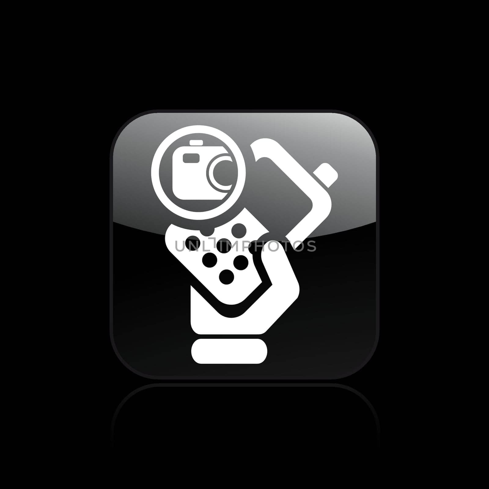 Vector illustration of single isolated camera phone icon