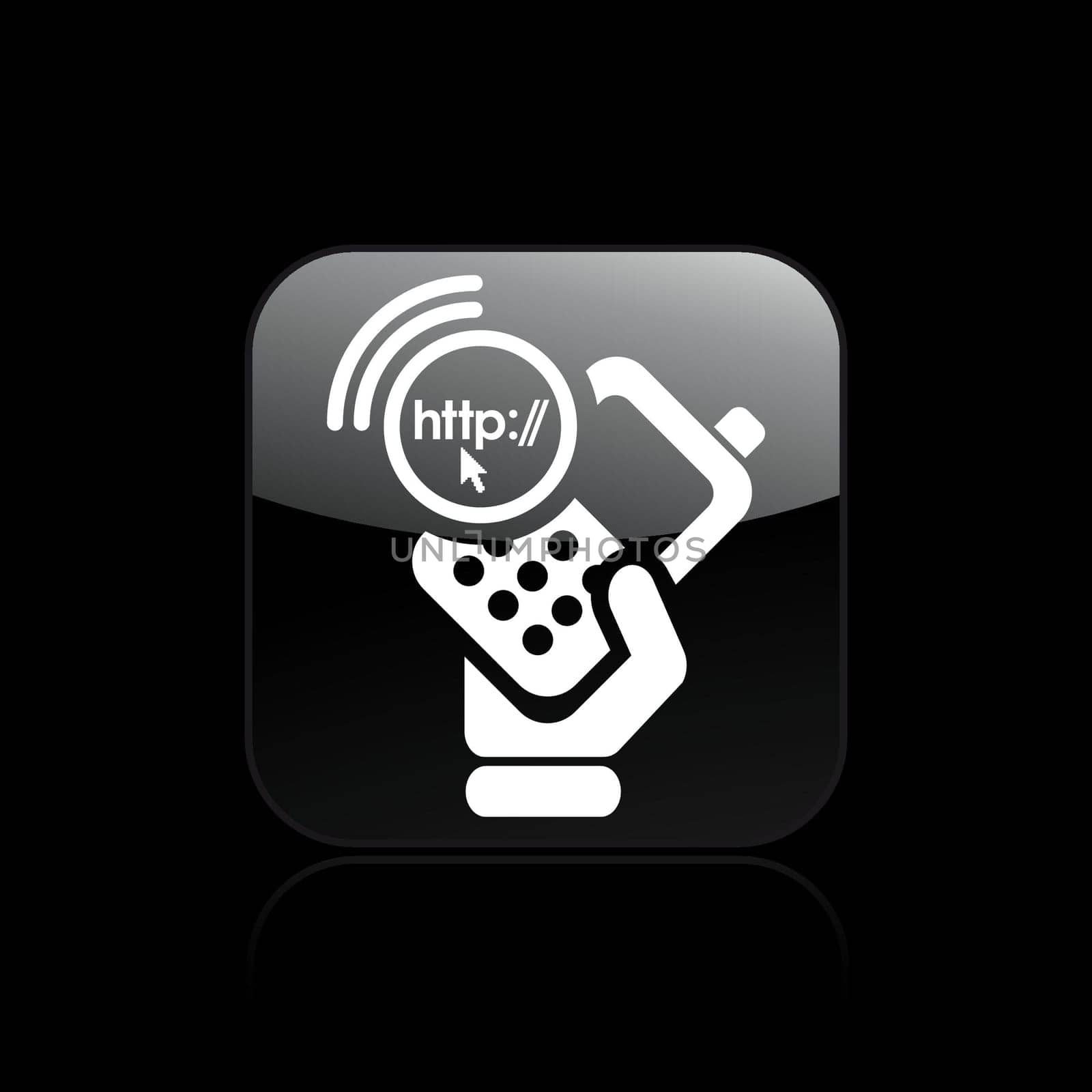 Vector illustration of single isolated phone http icon