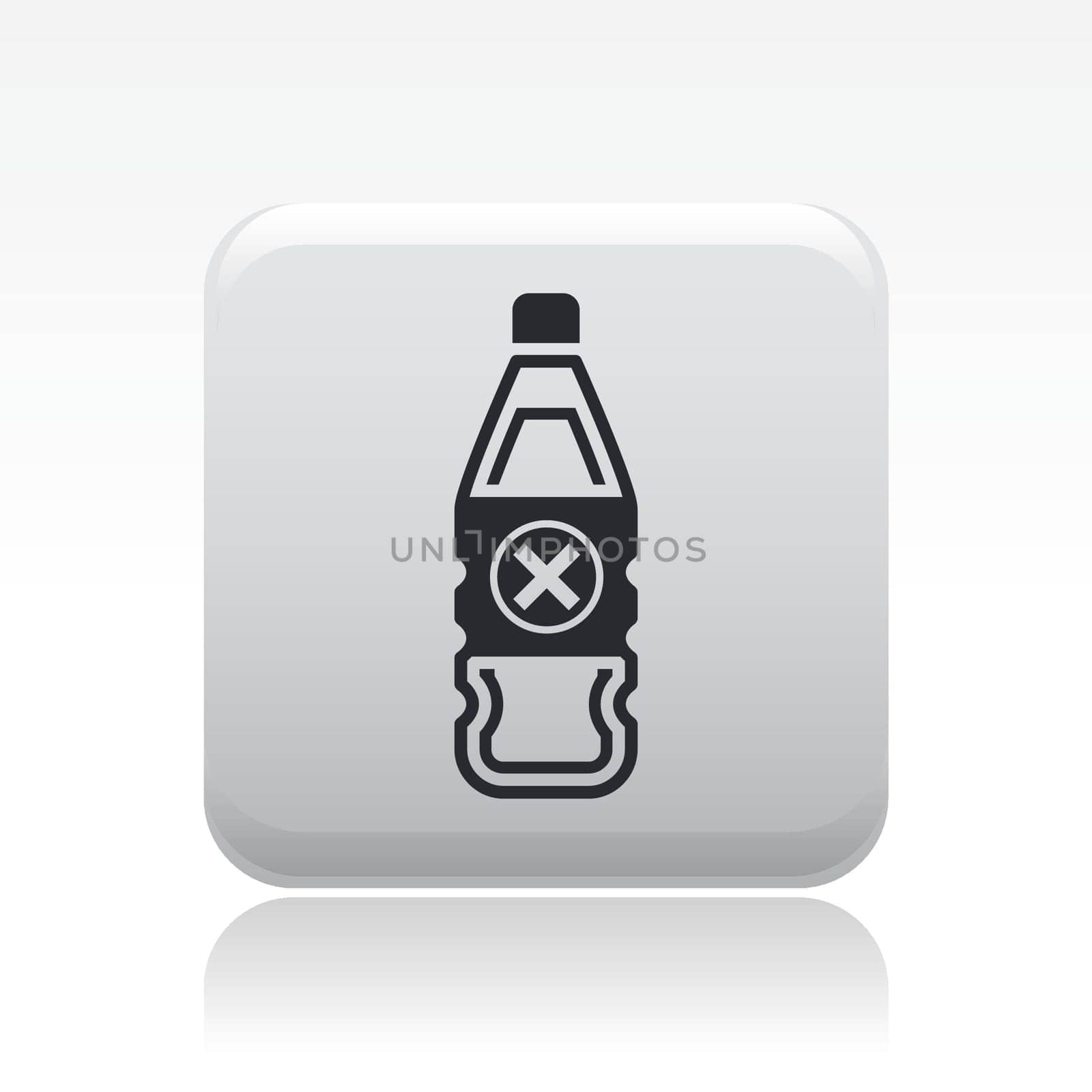 Vector illustration of single isolated danger bottle icon