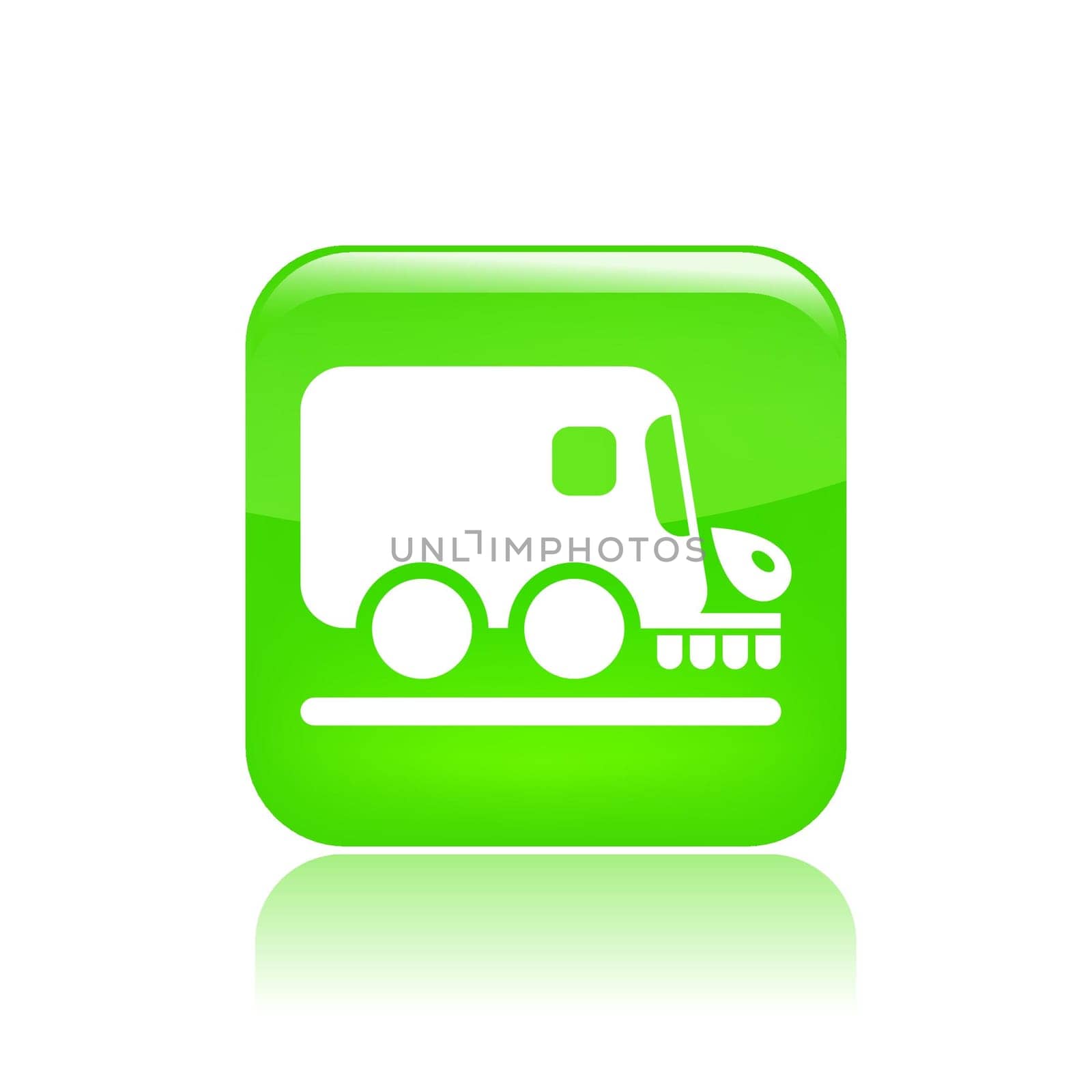 Vector illustration of single isolated road cleaner icon