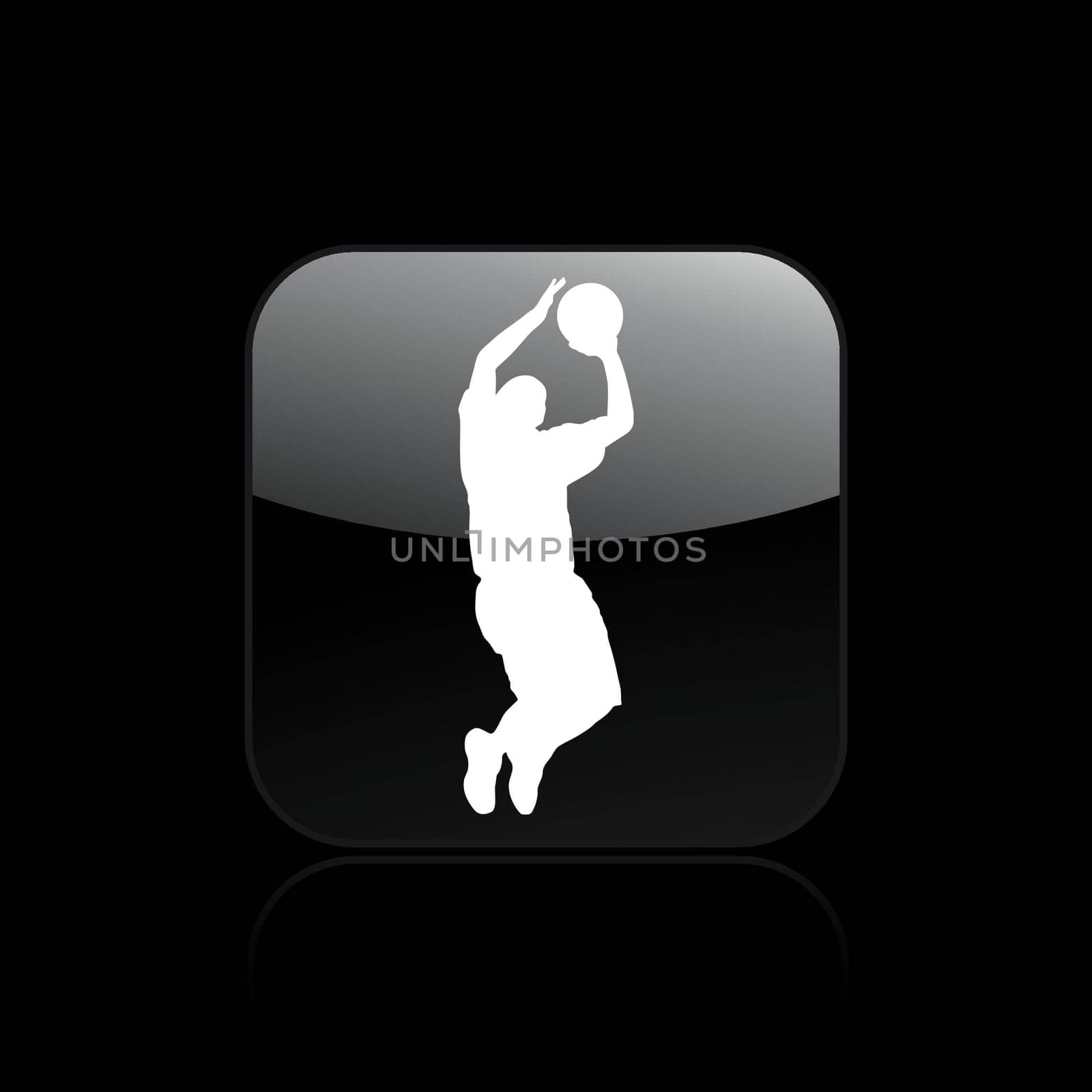 Vector illustration of single isolated basketball icon