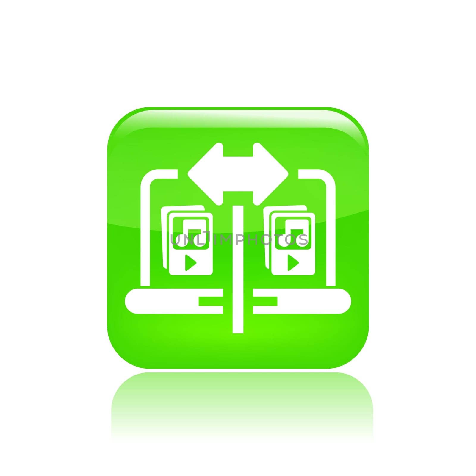 Vector illustration of single isolated share music icon