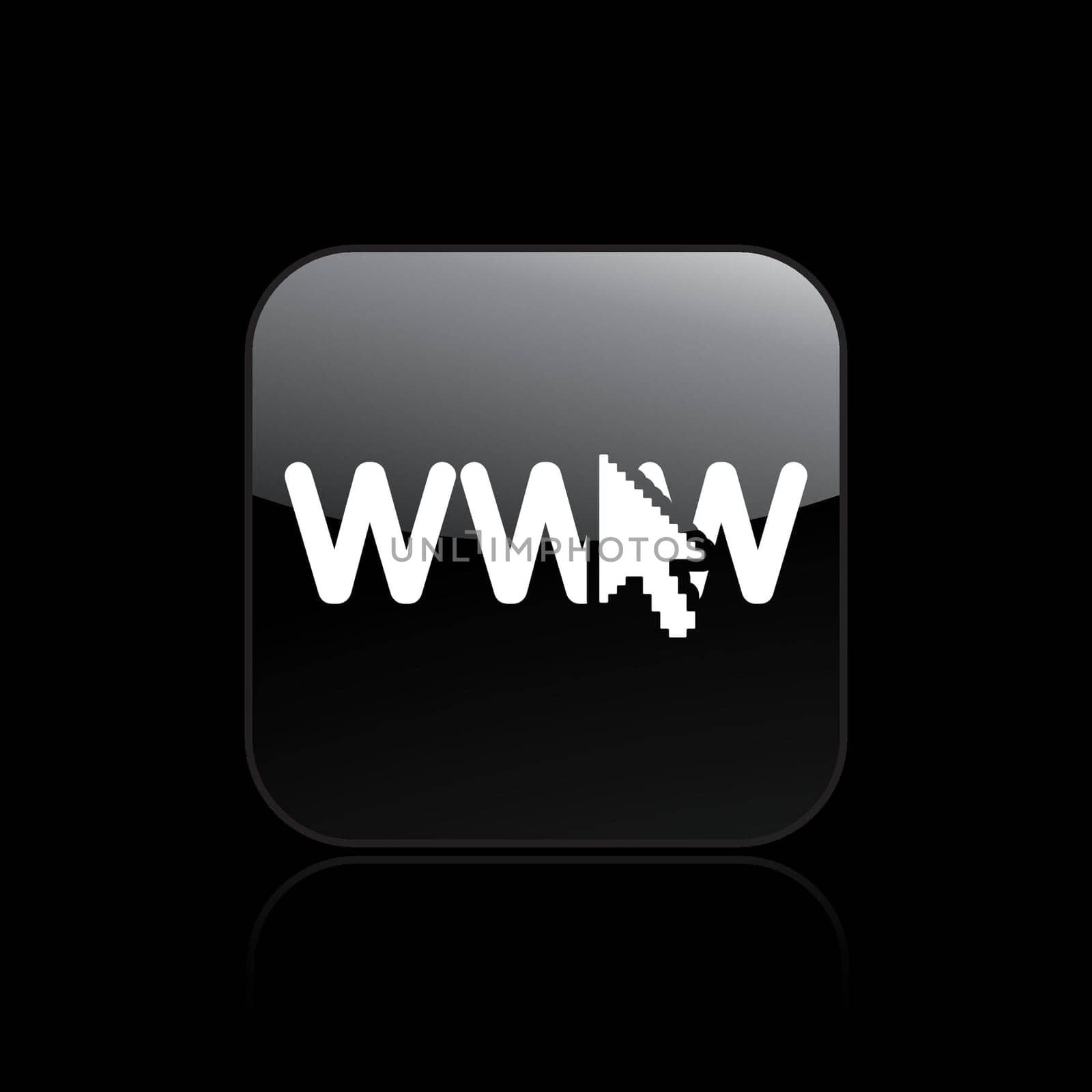 Vector illustration of single isolated web connection icon